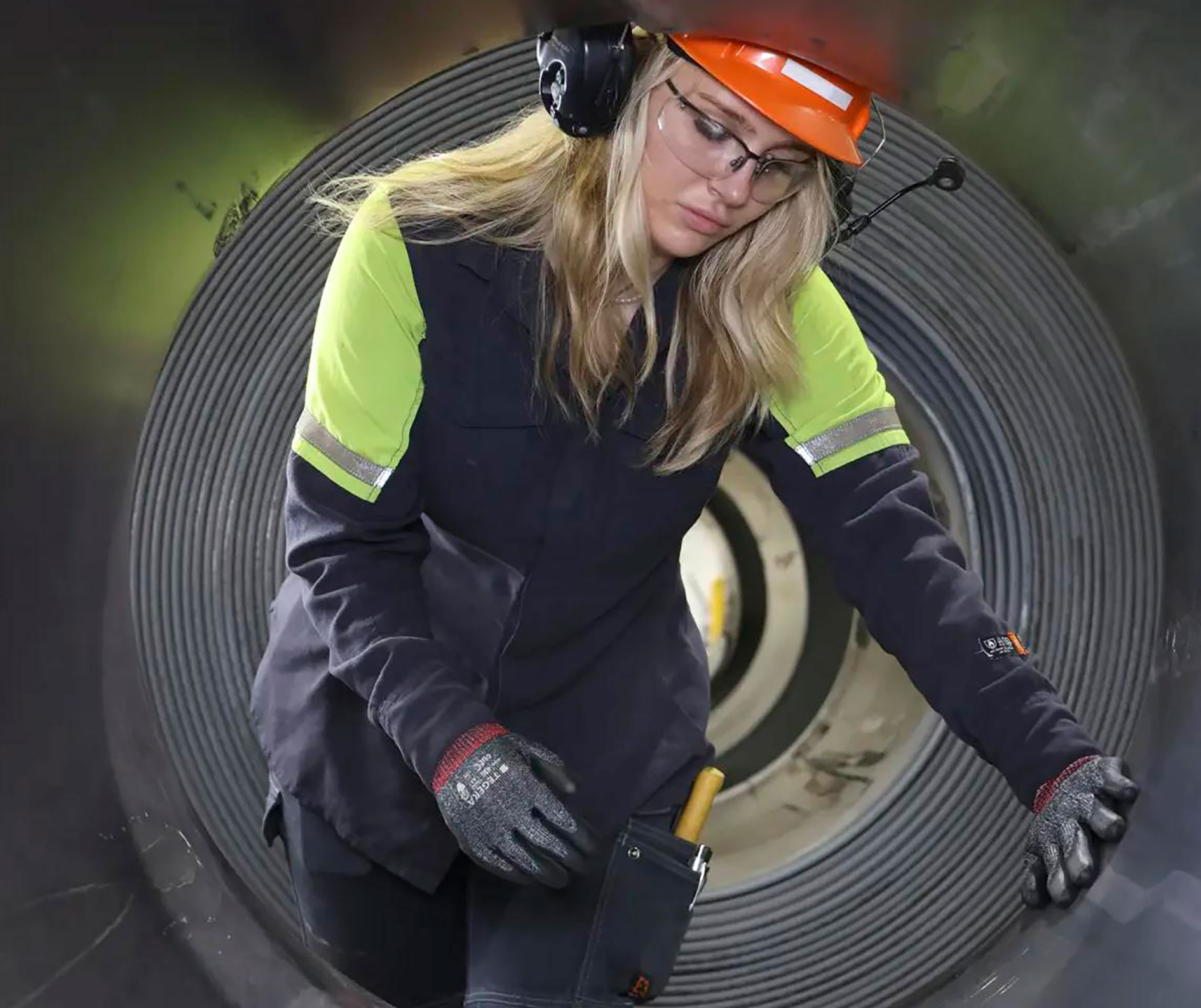 Tegera 435 sk&auml;rskyddshandskar Cut C, Svart/Gr&aring;, large image number 2