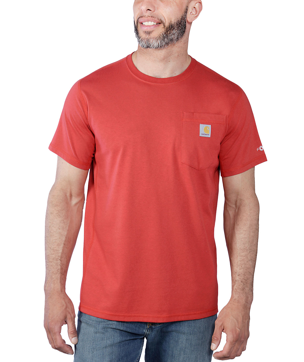 Carhartt Force Flex Pocket T-shirt, Red Barn Heather