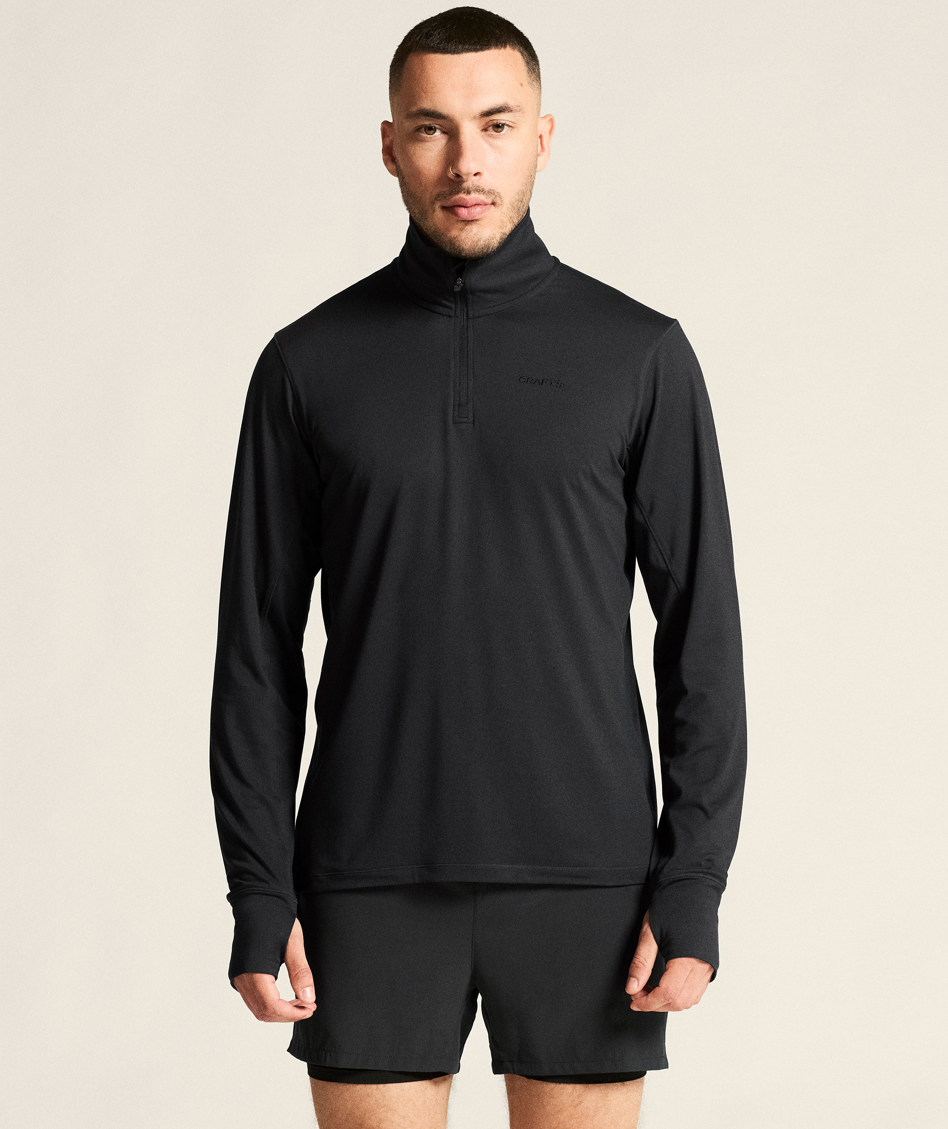 Craft Flow half zip baselayertr&ouml;ja, Black/Melange