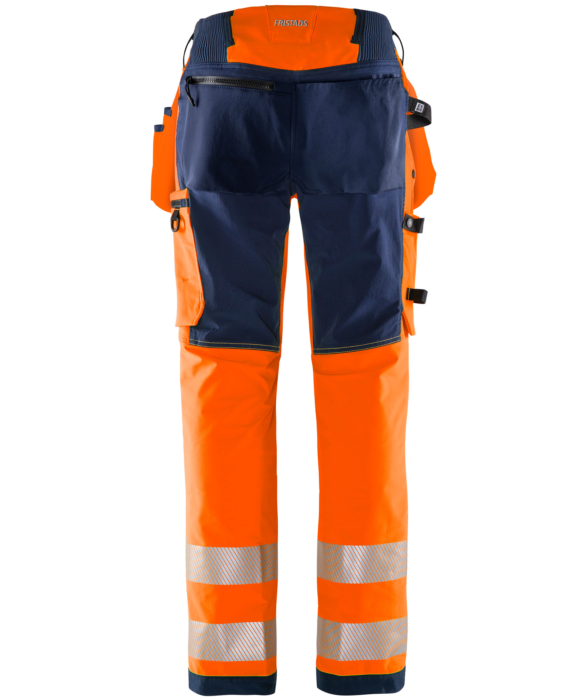 Fristads Green h&aring;ndverksbukse 2644 GSTP full stretch, Hi-Vis Orange/Marine, large image number 2