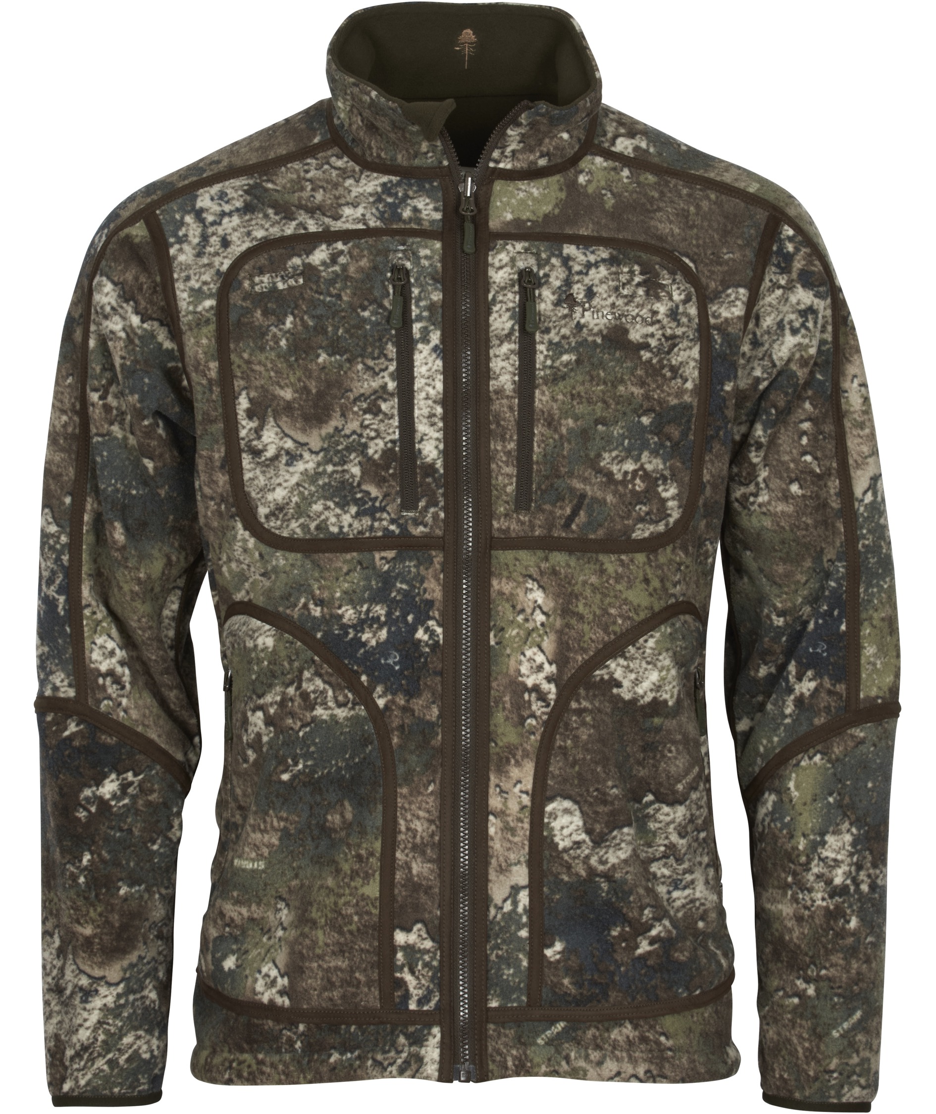 Pinewood&nbsp;Furudal Reversible Camou fleecejakke, Hunting Brown/Strata