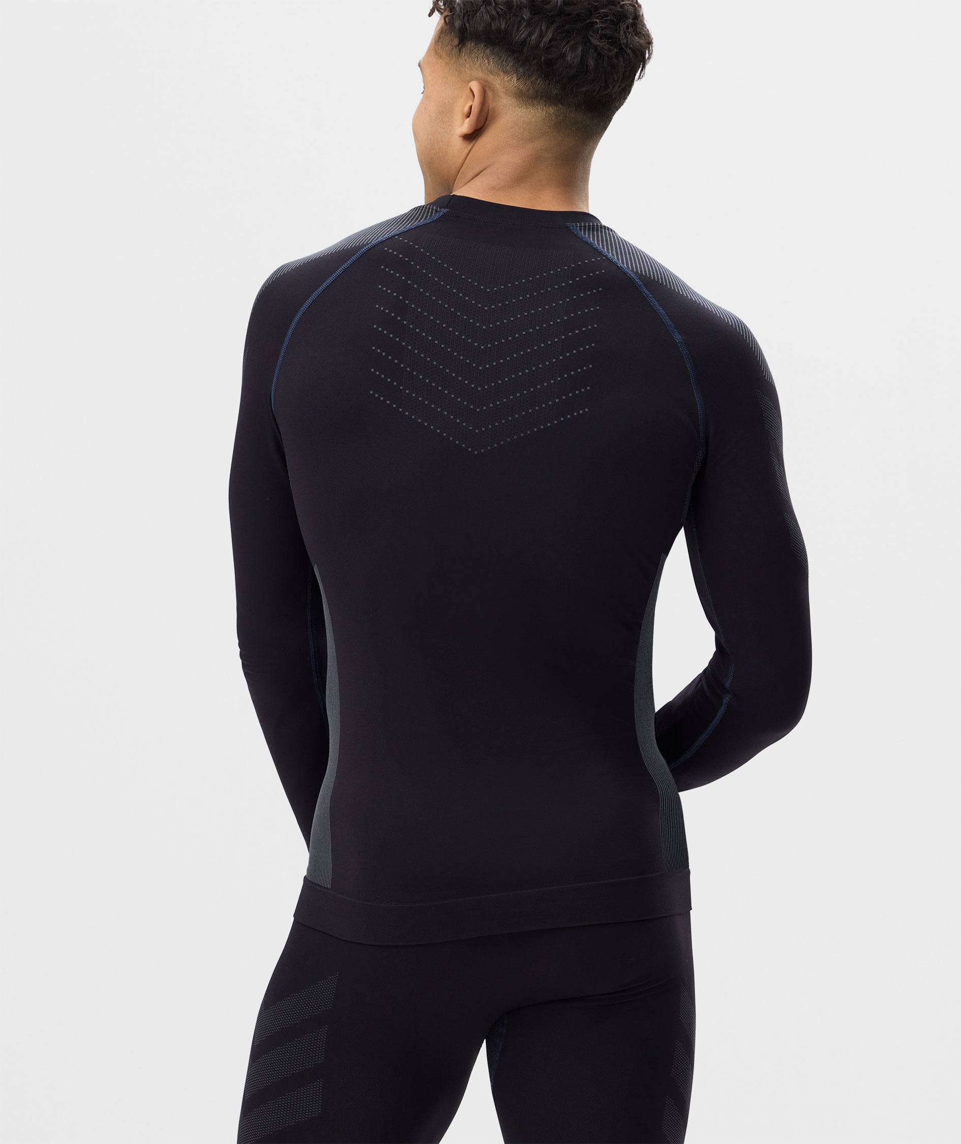 Snickers baselayer genser 9491, Black/Grey, large image number 3