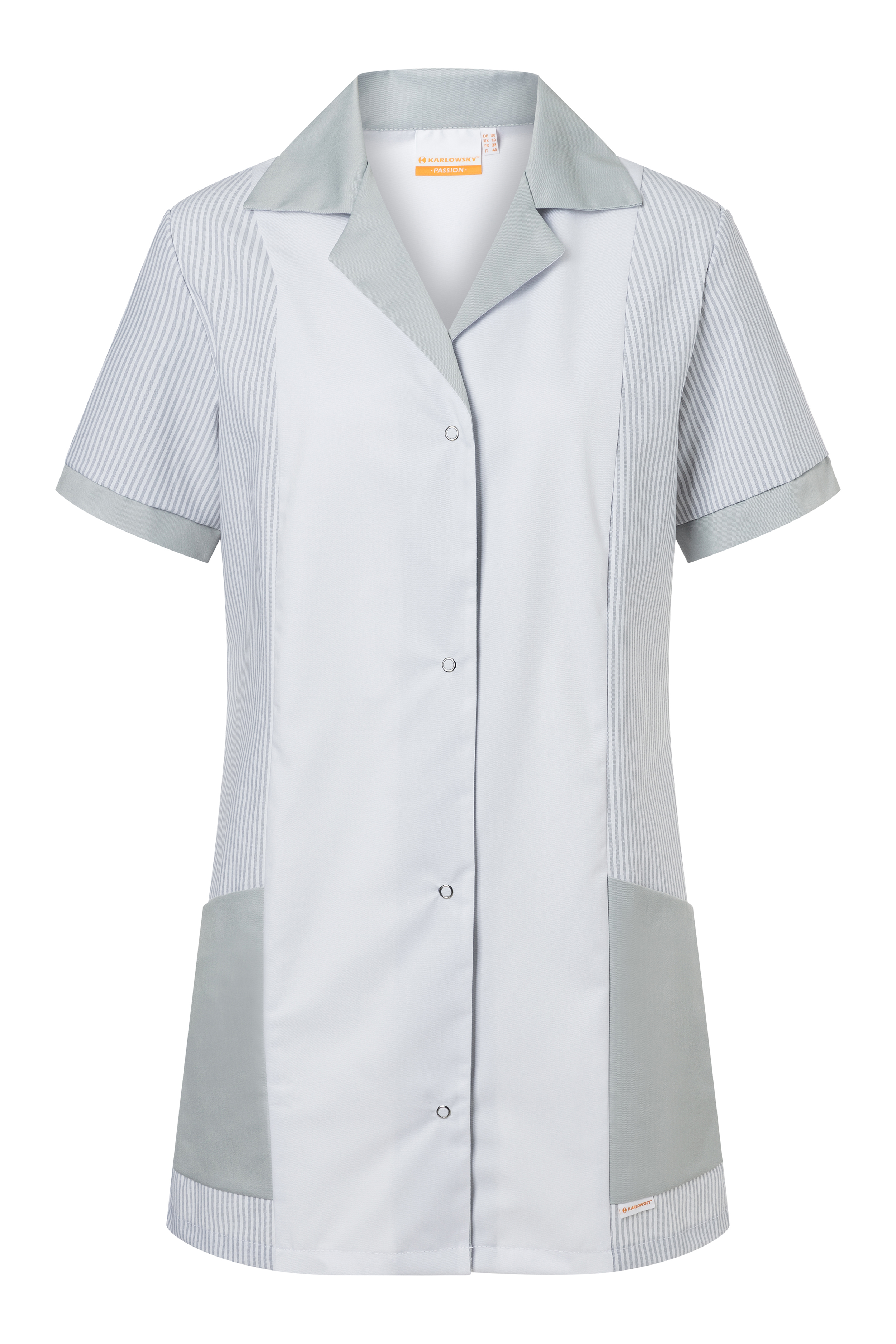 Karlowsky Penelope kurz&auml;rmeliger Damen-Tunika, White/light grey, large image number 0