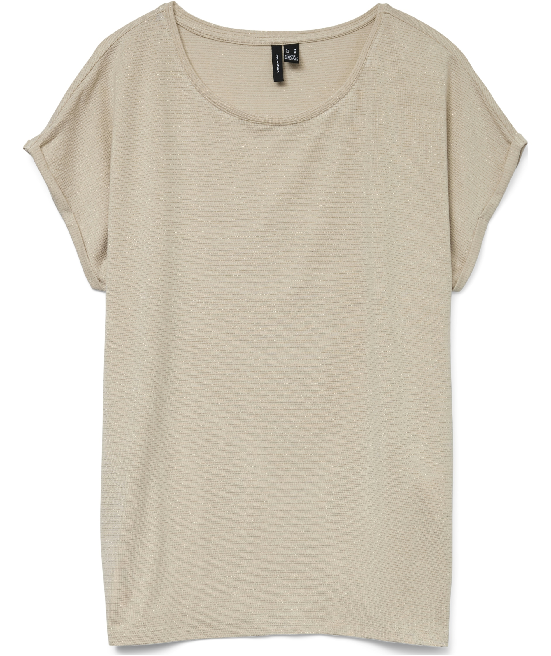 Vero Moda VMLAVA GLITTER women's T-shirt, Oatmeal/Gold Lurex, Oatmeal/Gold Lurex, swatch