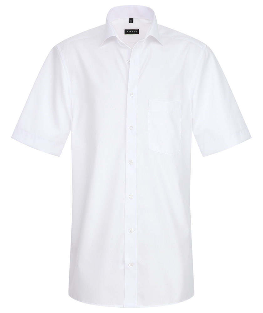 Eterna Modern fit kort&aelig;rmet Poplin skjorte, White 