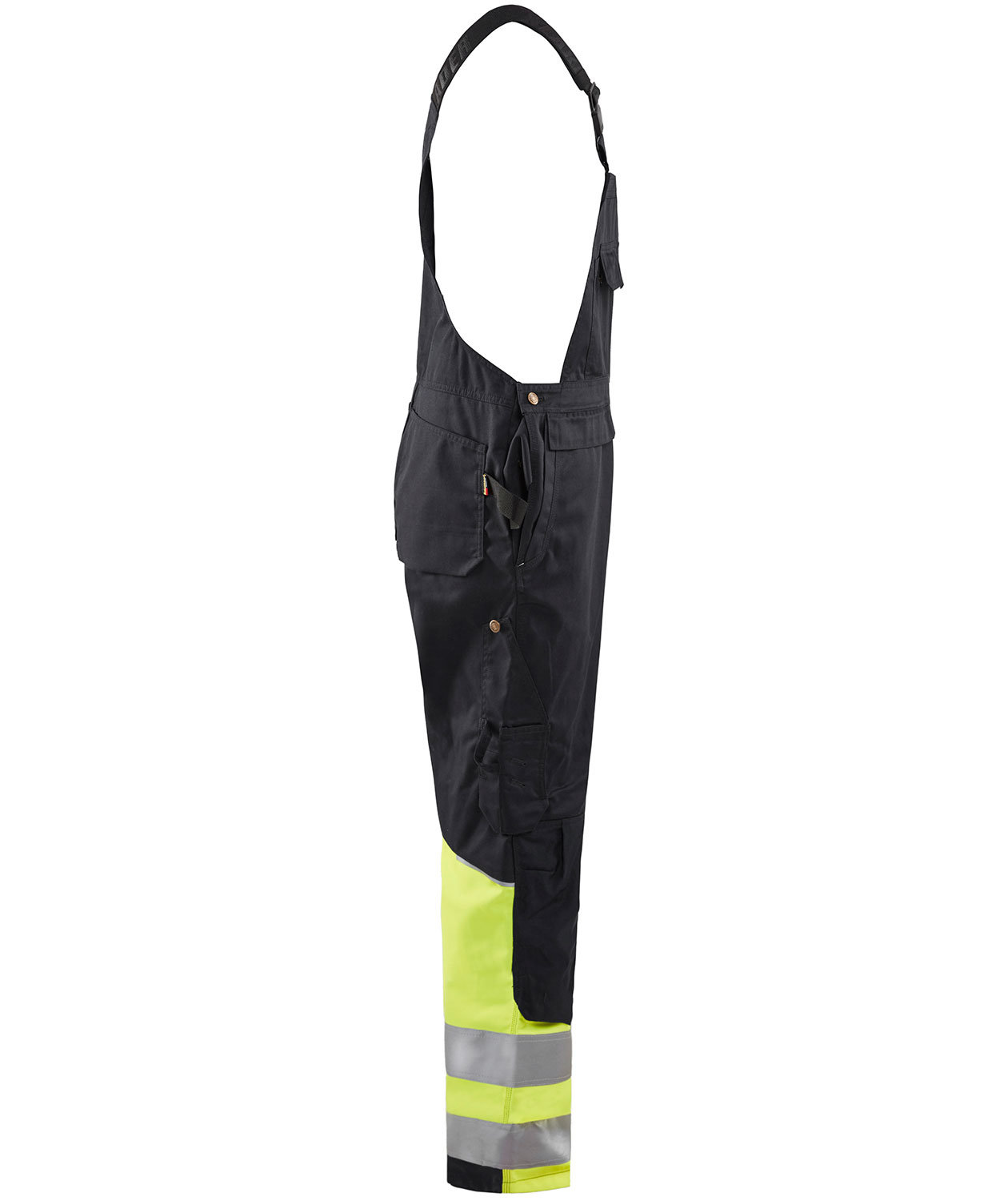 Bl&aring;kl&auml;der work bib and brace, Black/Hi-Vis Yellow, large image number 2