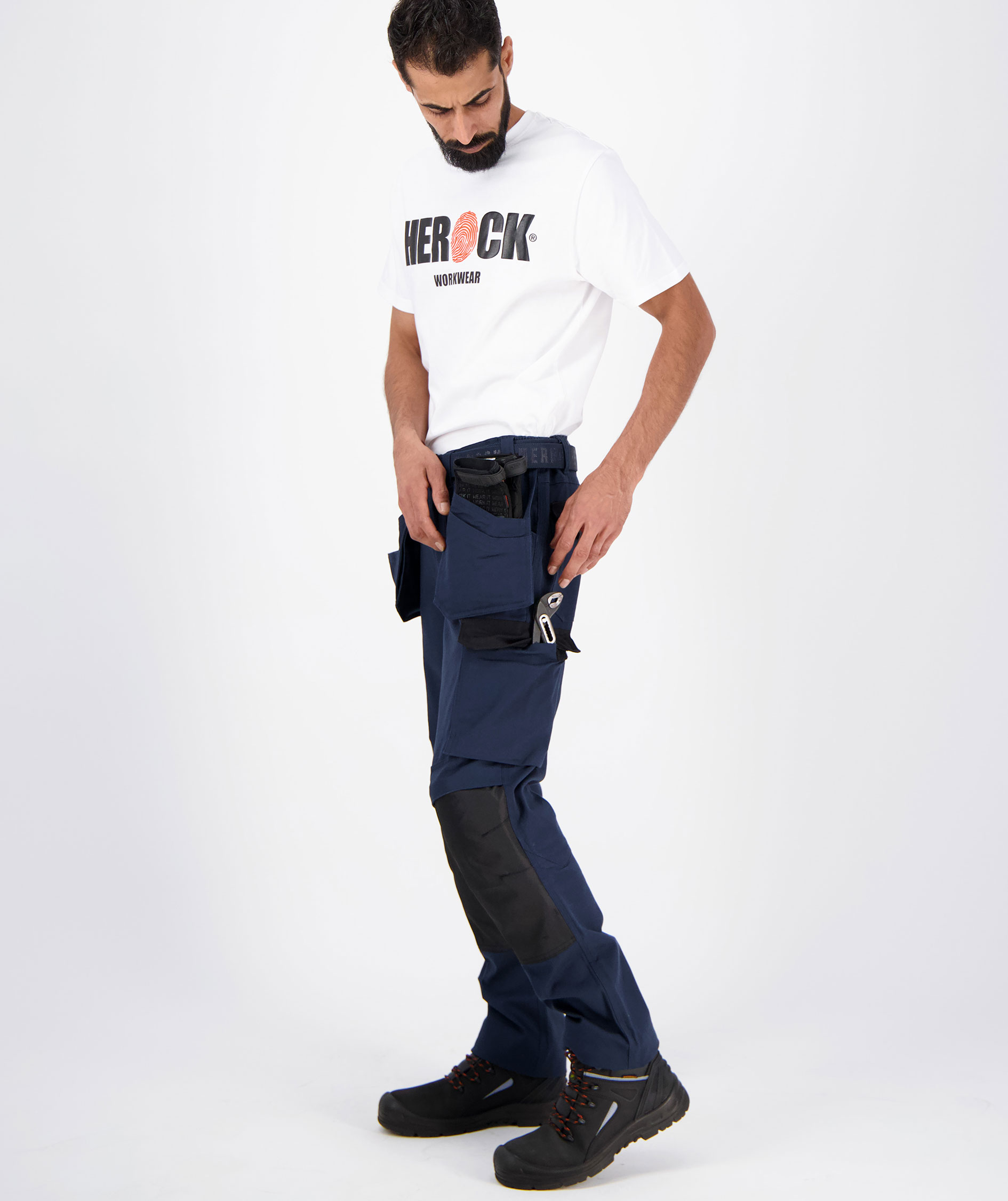 HEROCK Spero hantverksbyxa, Navy/black, large image number 6