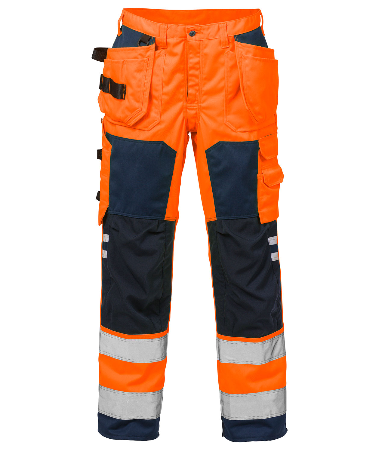 Fristads hantverksbyxa 2025, Varsel Orange/Marinbl&aring;