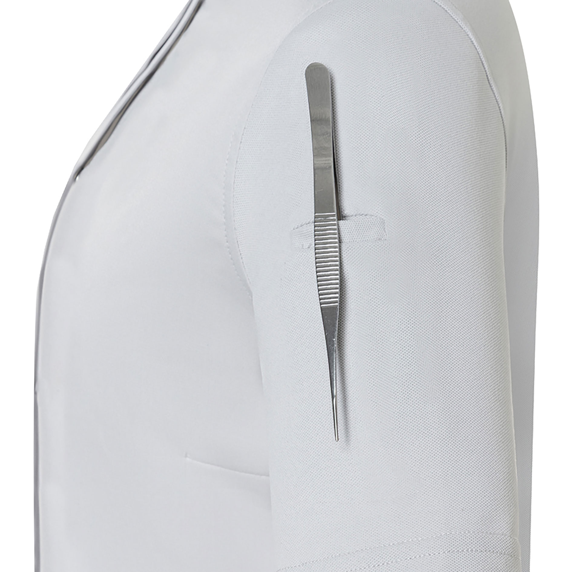 Karlowsky DIAMOND CUT&reg; Avantgarde short-sleeved women's chef jacket, Silver Grey, large image number 5