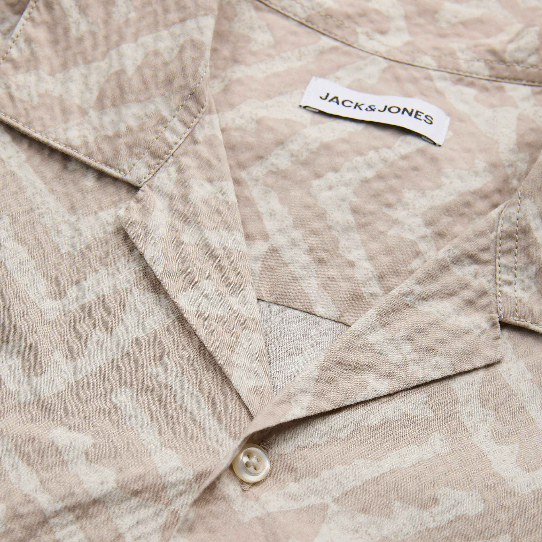 Jack & Jones JJMILO SEERSUCKER RESORT short-sleeved shirt, Moonbeam, large image number 2