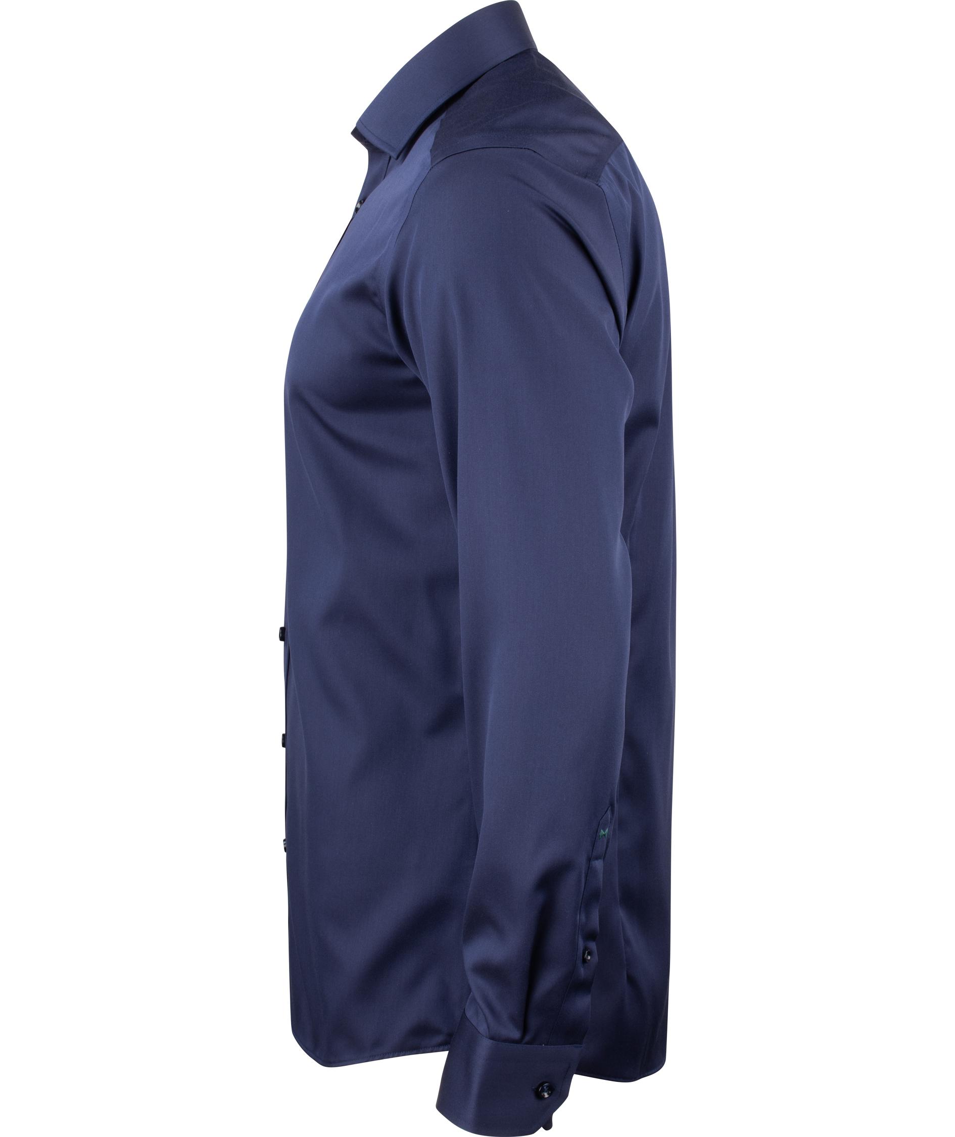 J. Harvest & Frost Twill Green Bow O1 slim fit Hemd, Navy, large image number 2