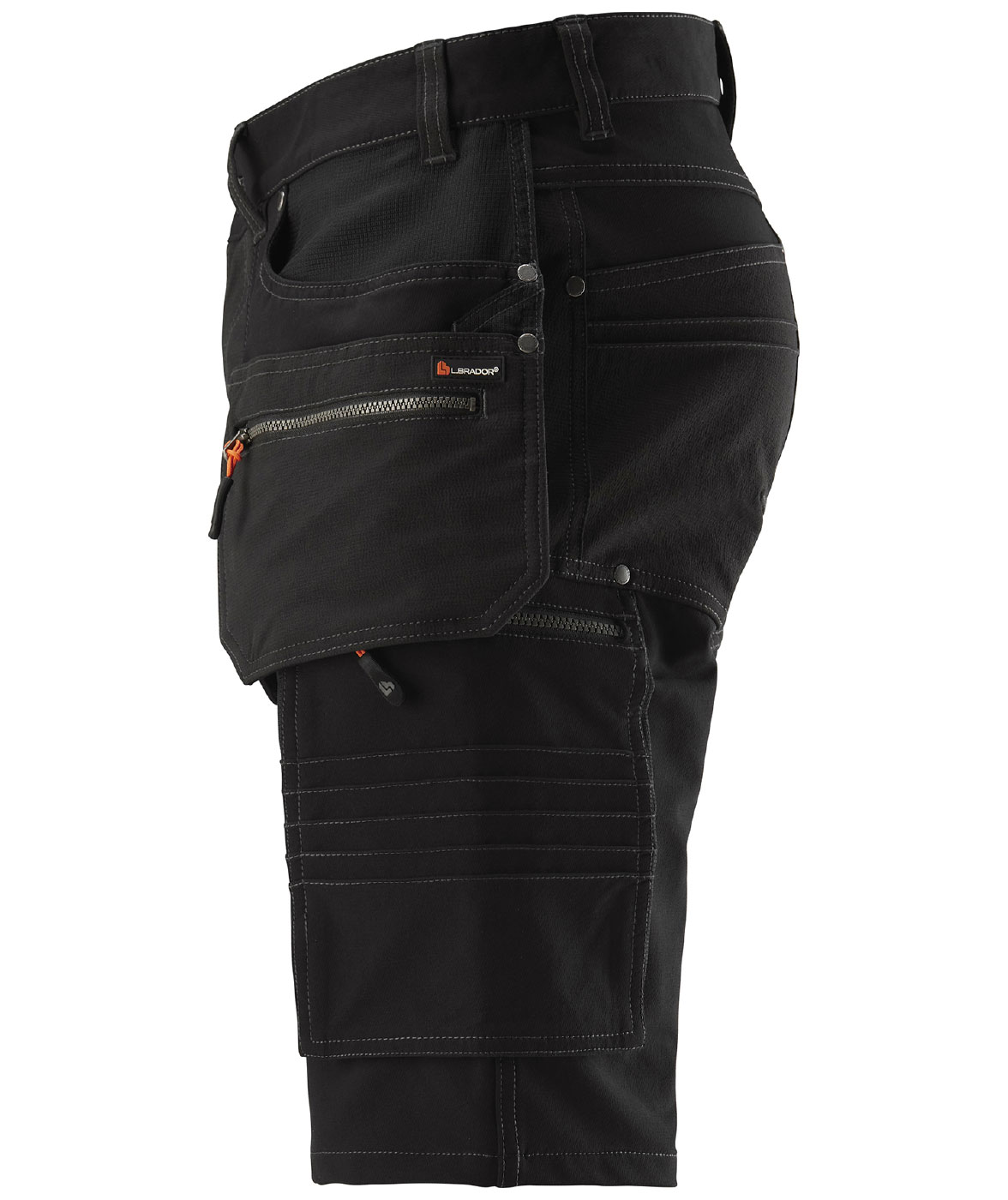 L.Brador Momentum craftsman shorts 1420P full stretch, Black, large image number 3