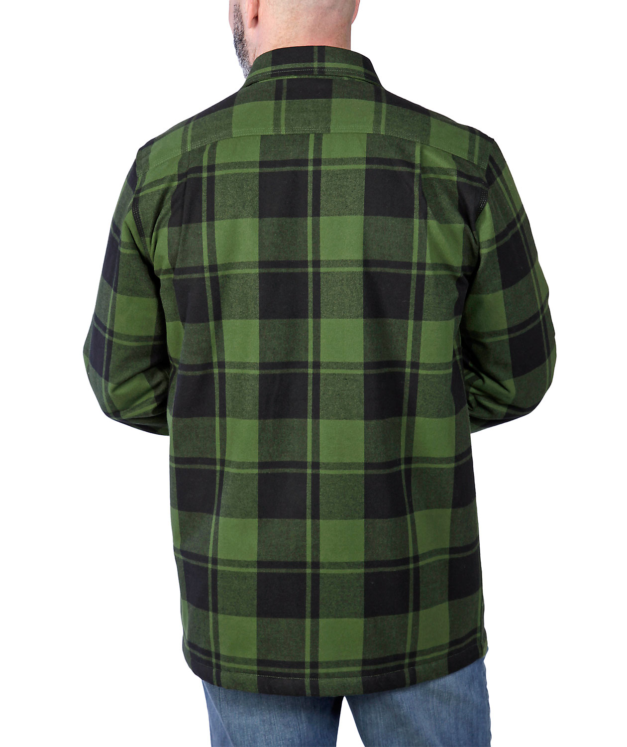 Carhartt foret flannel skjortejakke, Chive, large image number 4