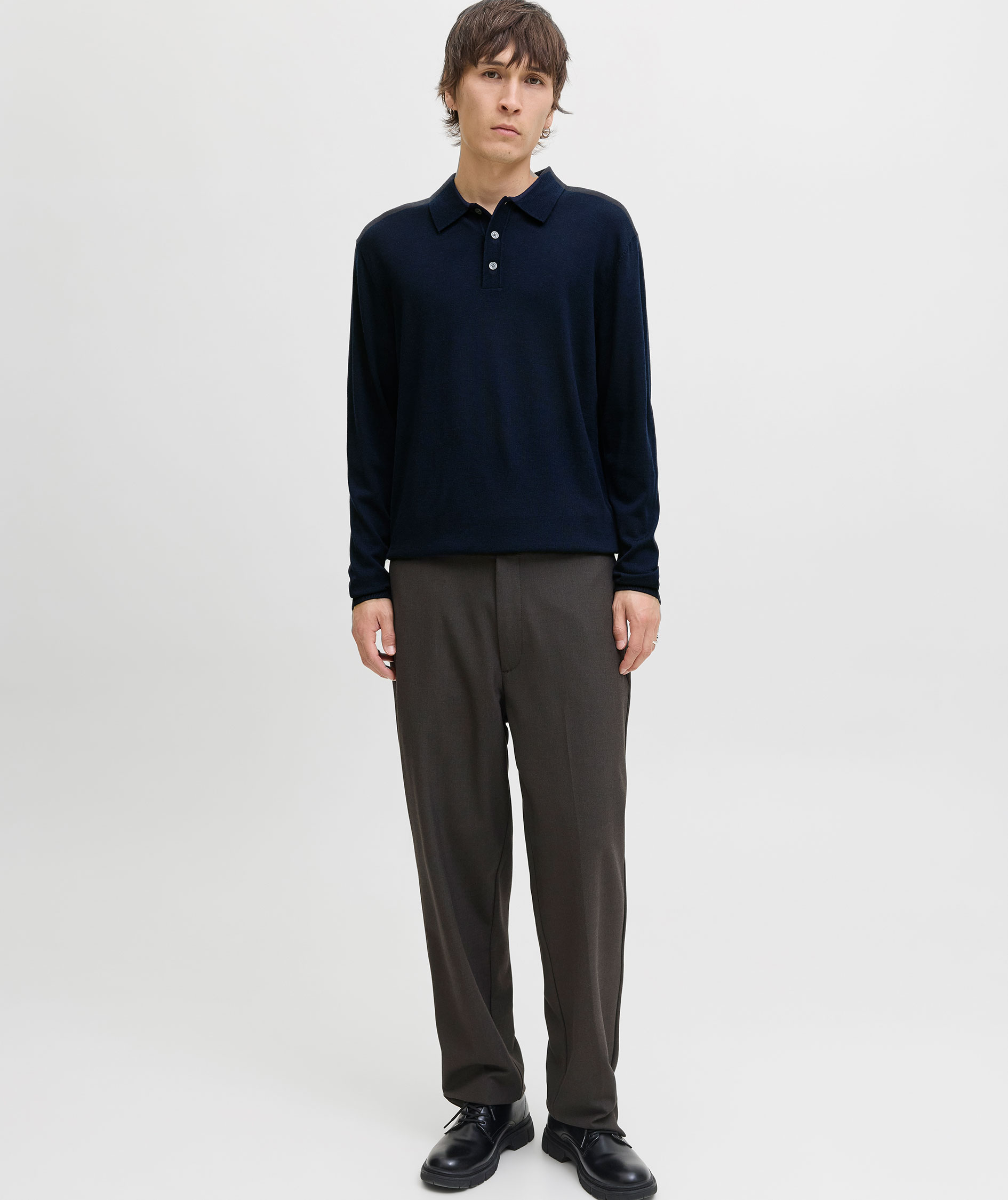 Jack & Jones Premium JPRBLAMERINO stickad tr&ouml;ja med merinoull, Night Sky, large image number 6