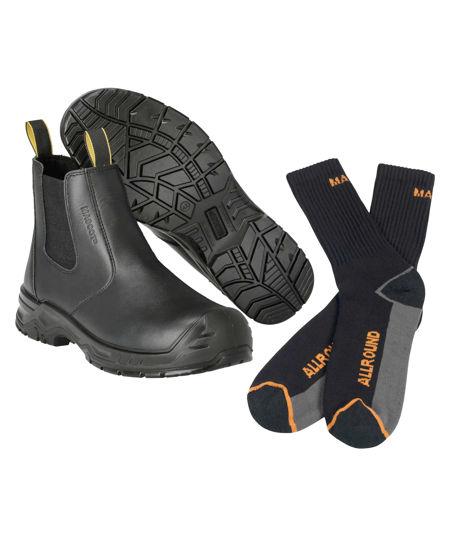 Mascot safety boots and socks set