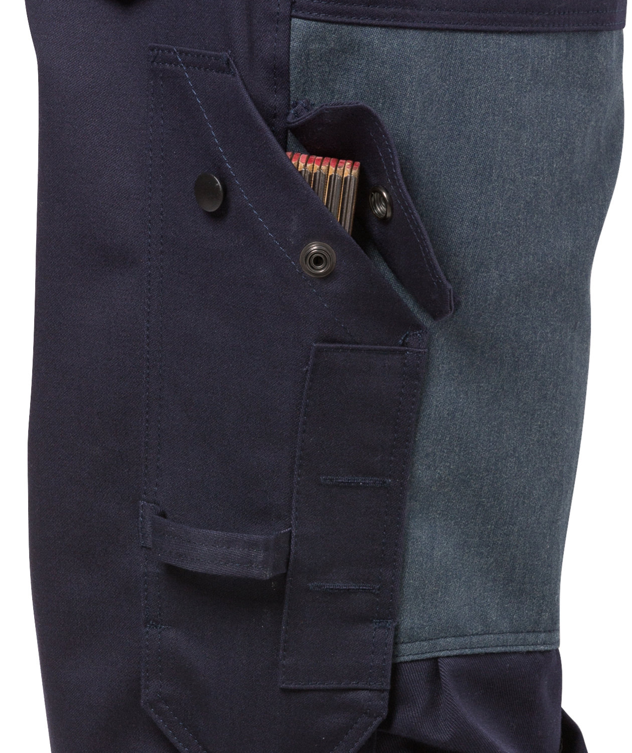 Fristads Flame work trousers 2587, Hi-Vis yellow/marine, large image number 2