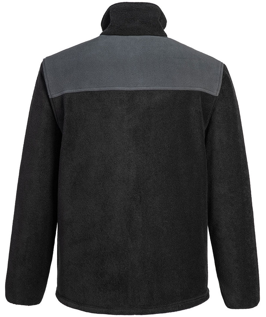 Portwest PW2 fleecejakke, Sort/ZoomGr&aring;, large image number 1