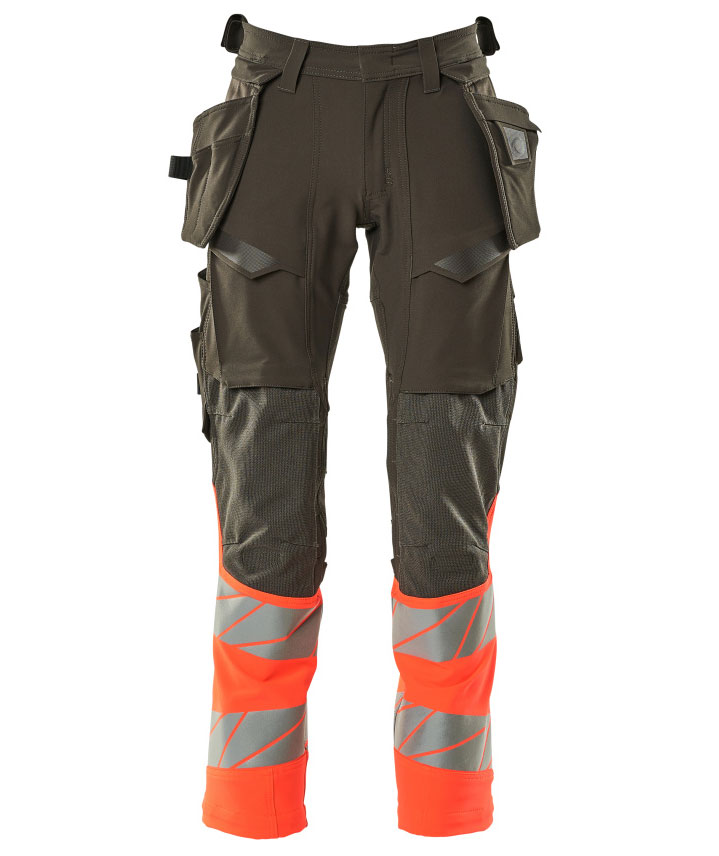 Mascot Accelerate Safe h&aring;ndv&aelig;rkerbukser Full stretch, M&oslash;rk Antracit/Hi-vis r&oslash;d, M&oslash;rk Antracit/Hi-vis r&oslash;d, swatch