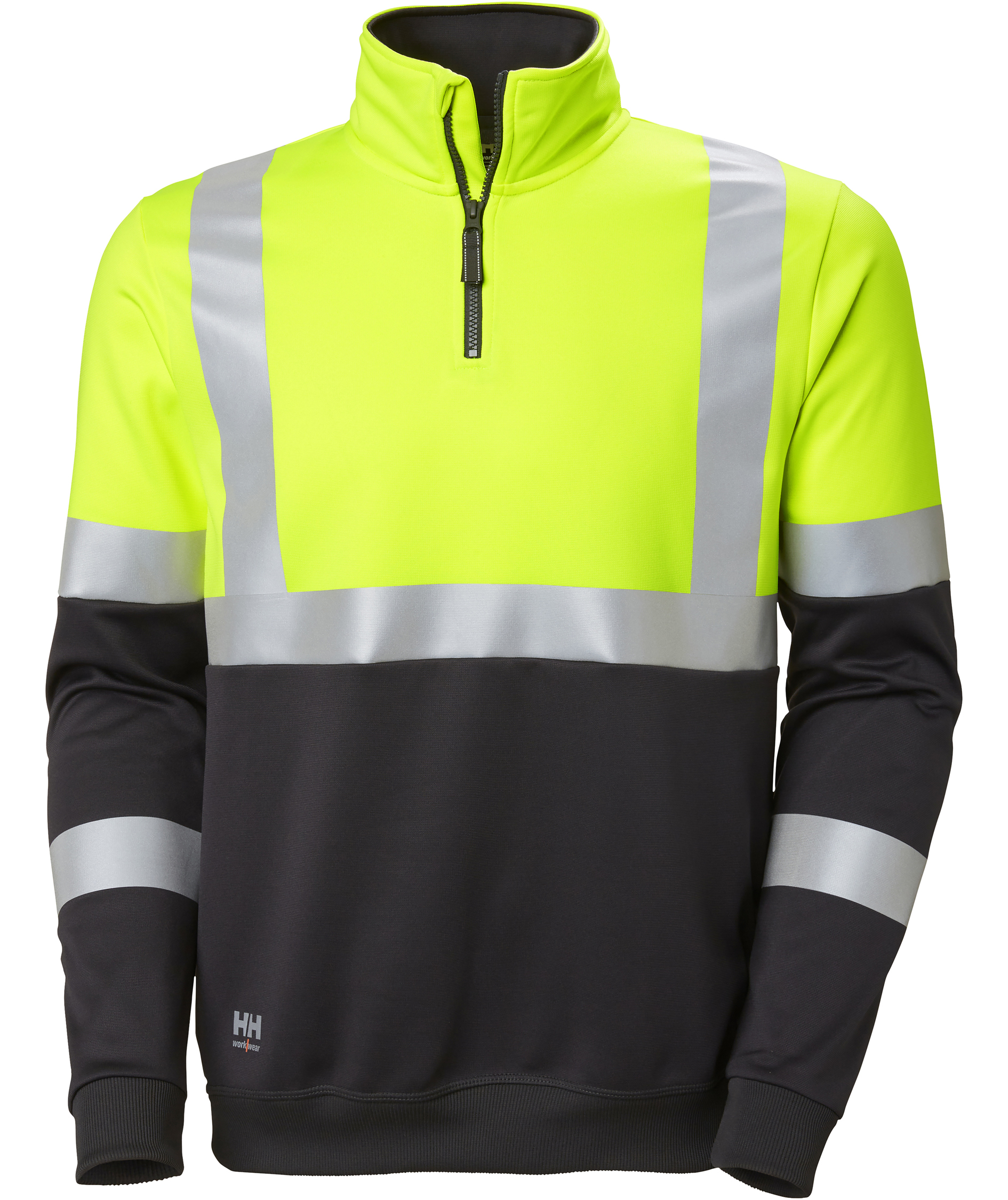 Helly Hansen Addvis half zip sweatshirt, Hi-vis Gul/Ebony, large image number 0