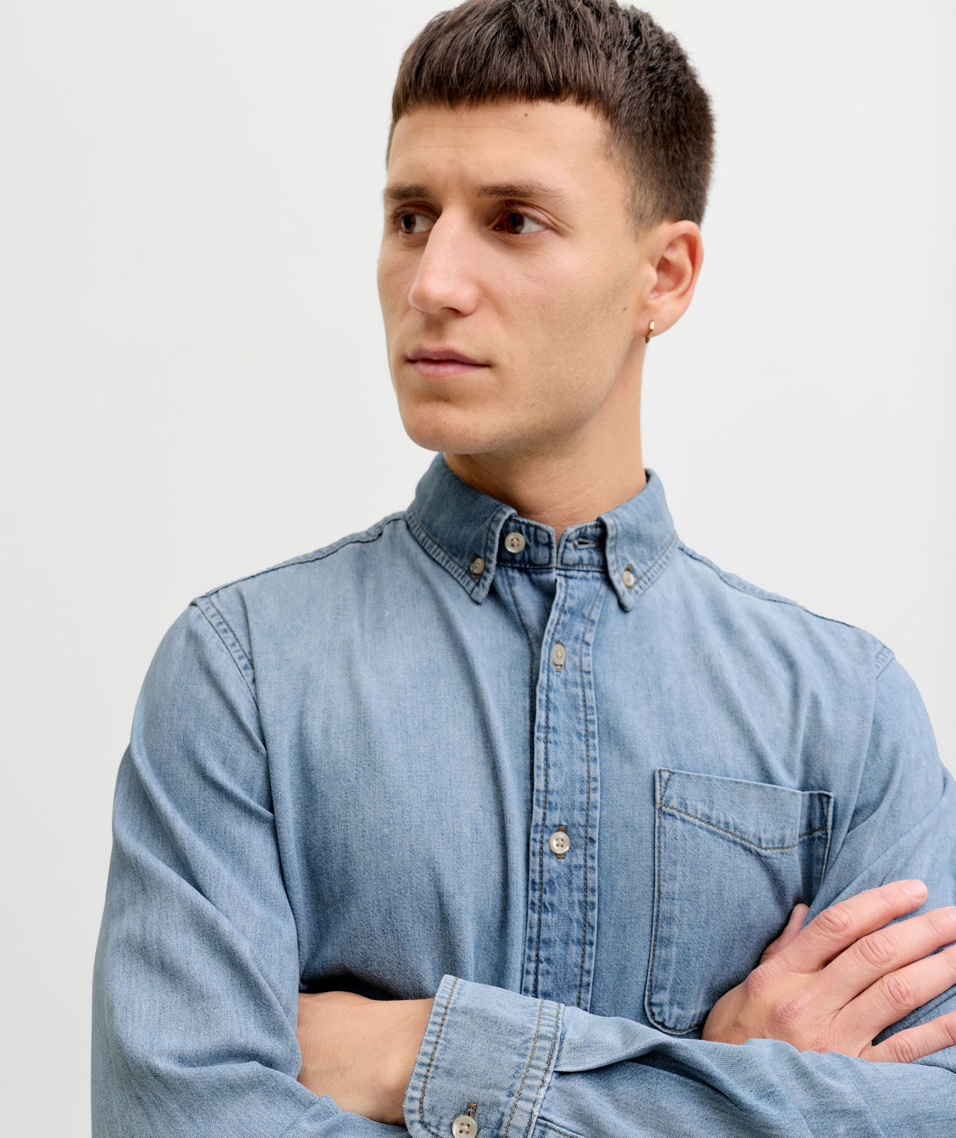 Jack & Jones JJEBROOK JJOXFORD AKM 990 skjorte, Light Blue Denim, large image number 3
