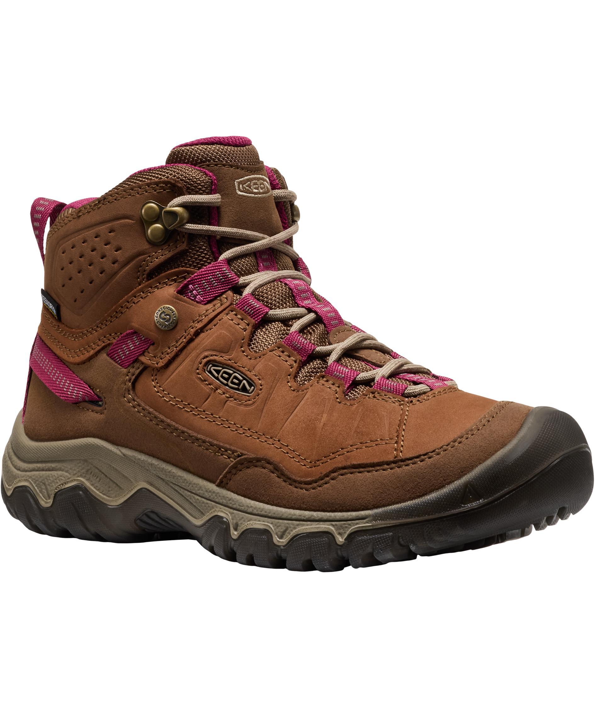 Keen Targhee IV Mid WP women's hiking boots, Bison/Beaujolais, large image number 2