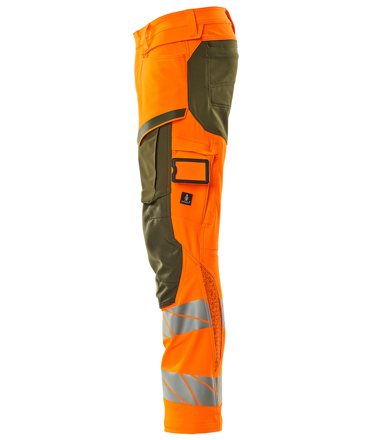 Mascot Accelerate Safe Arbeitshose full Stretch, Hi-Vis Orange/Moosgr&uuml;n, large image number 2