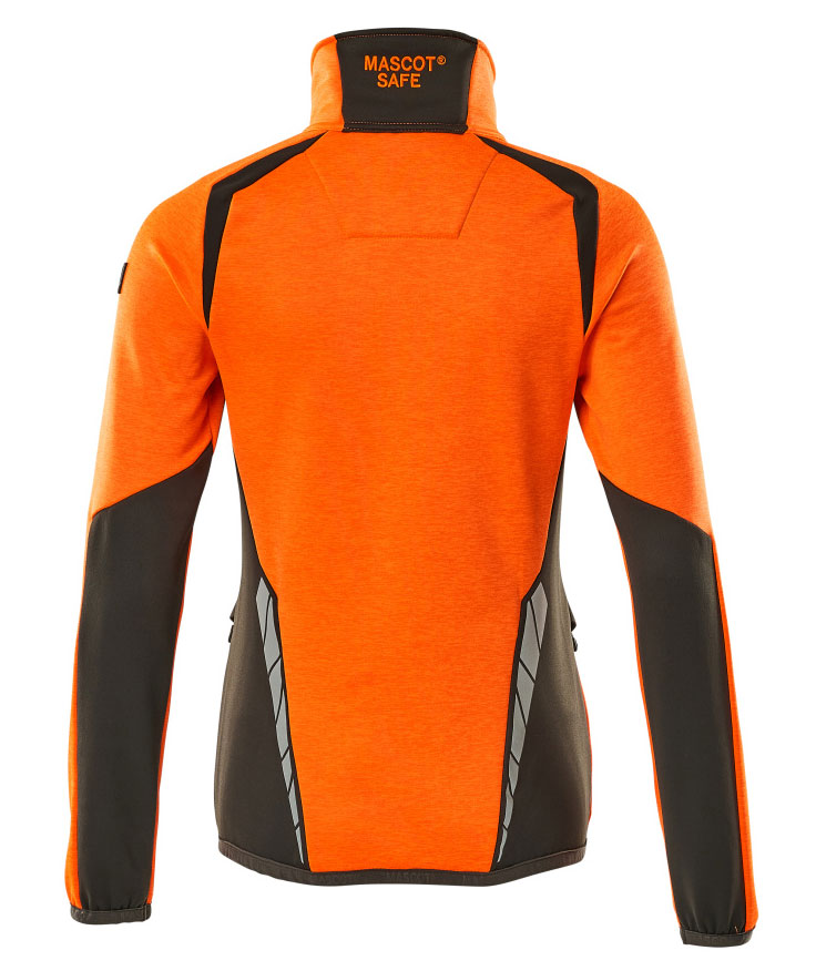 Mascot Accelerate Safe women's fleece sweater, Hi-vis Orange/Dark anthracite