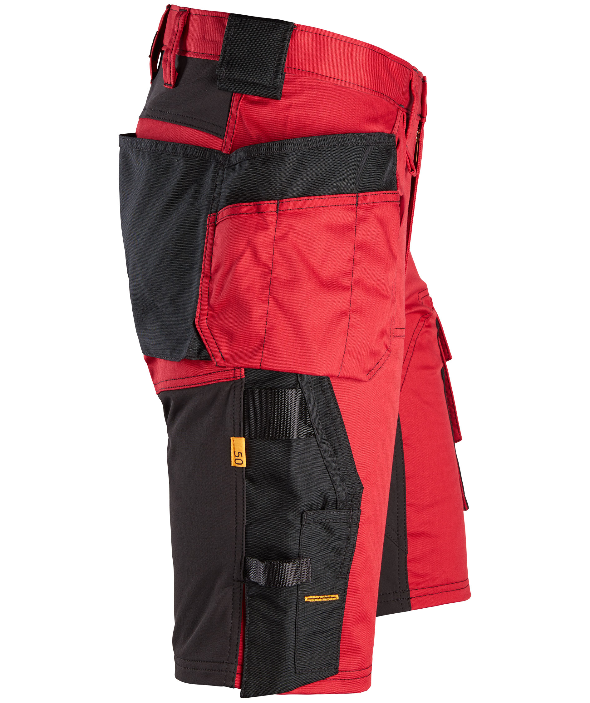 Snickers AllroundWork h&aring;ndverkershorts 6141, Chili Red/Black, large image number 2