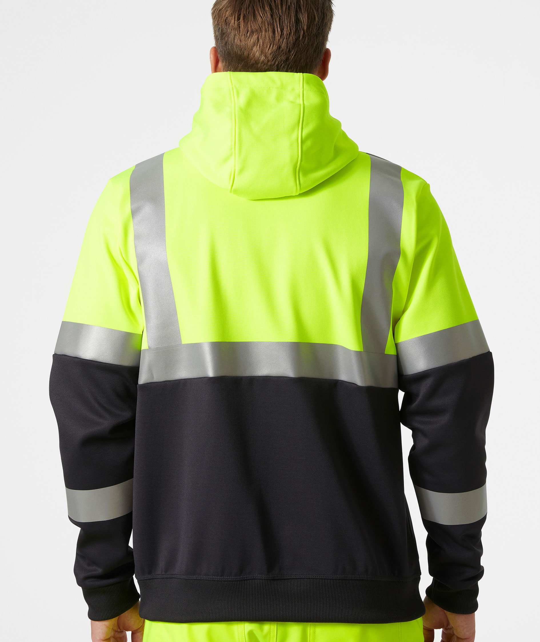 Helly Hansen Addvis hettegenser med glidel&aring;s, Hi-vis Gul/Ebony, large image number 3