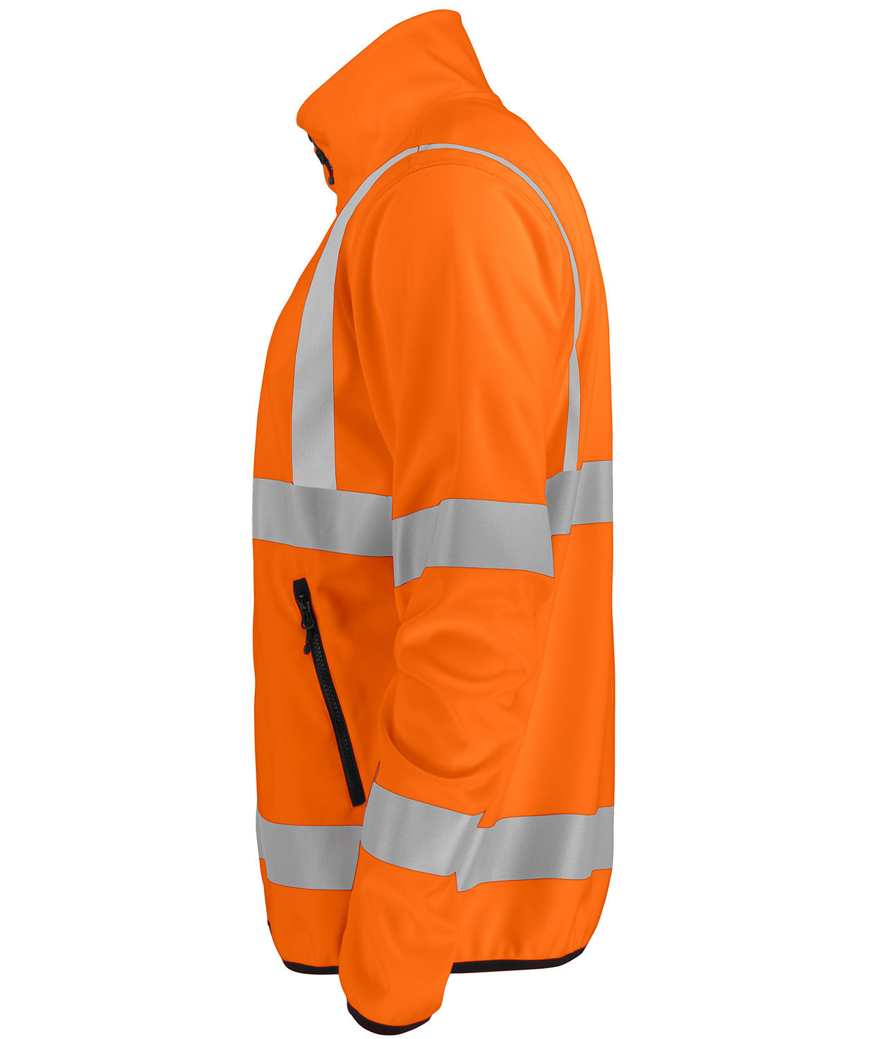 ProJob softshell jacket 6105, Hi-Vis Orange/Black, large image number 4
