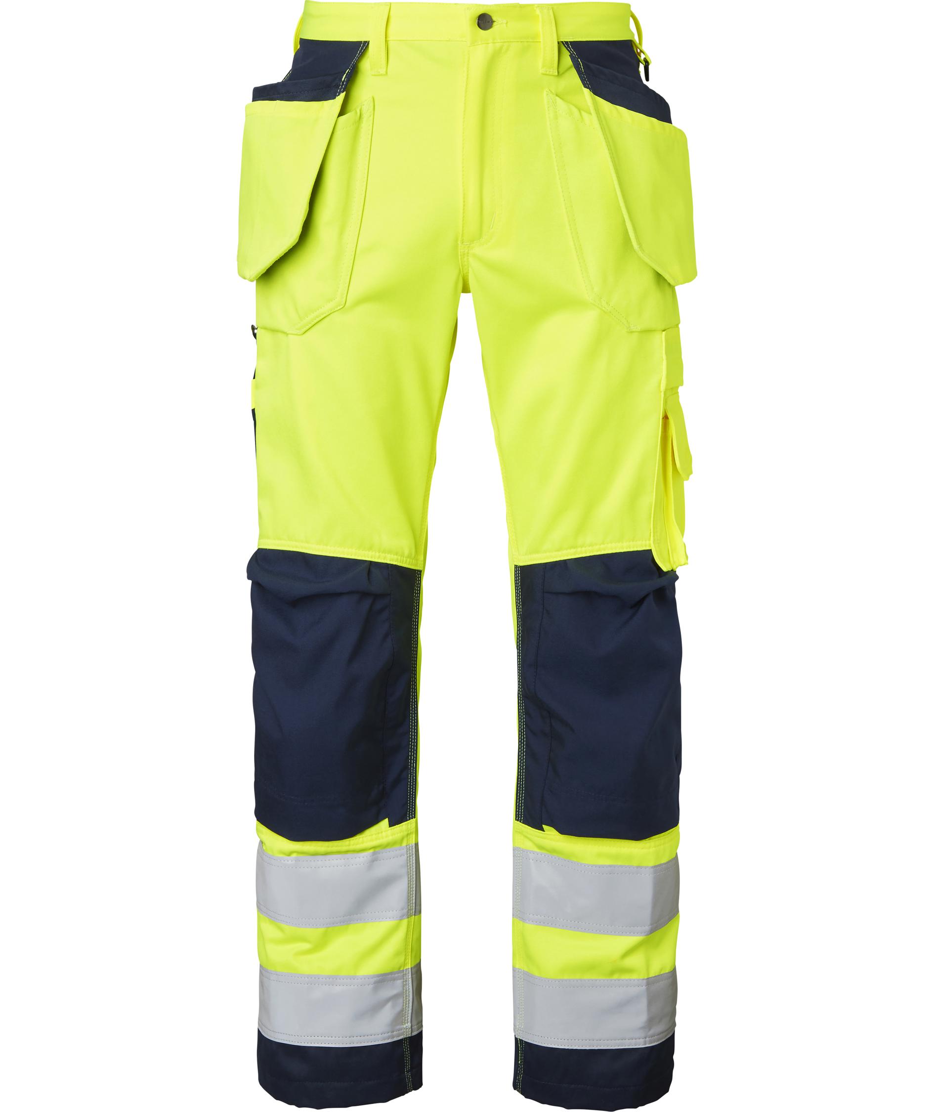 Top Swede h&aring;ndv&aelig;rkerbukser 2516, Hi-vis Gul/Sort