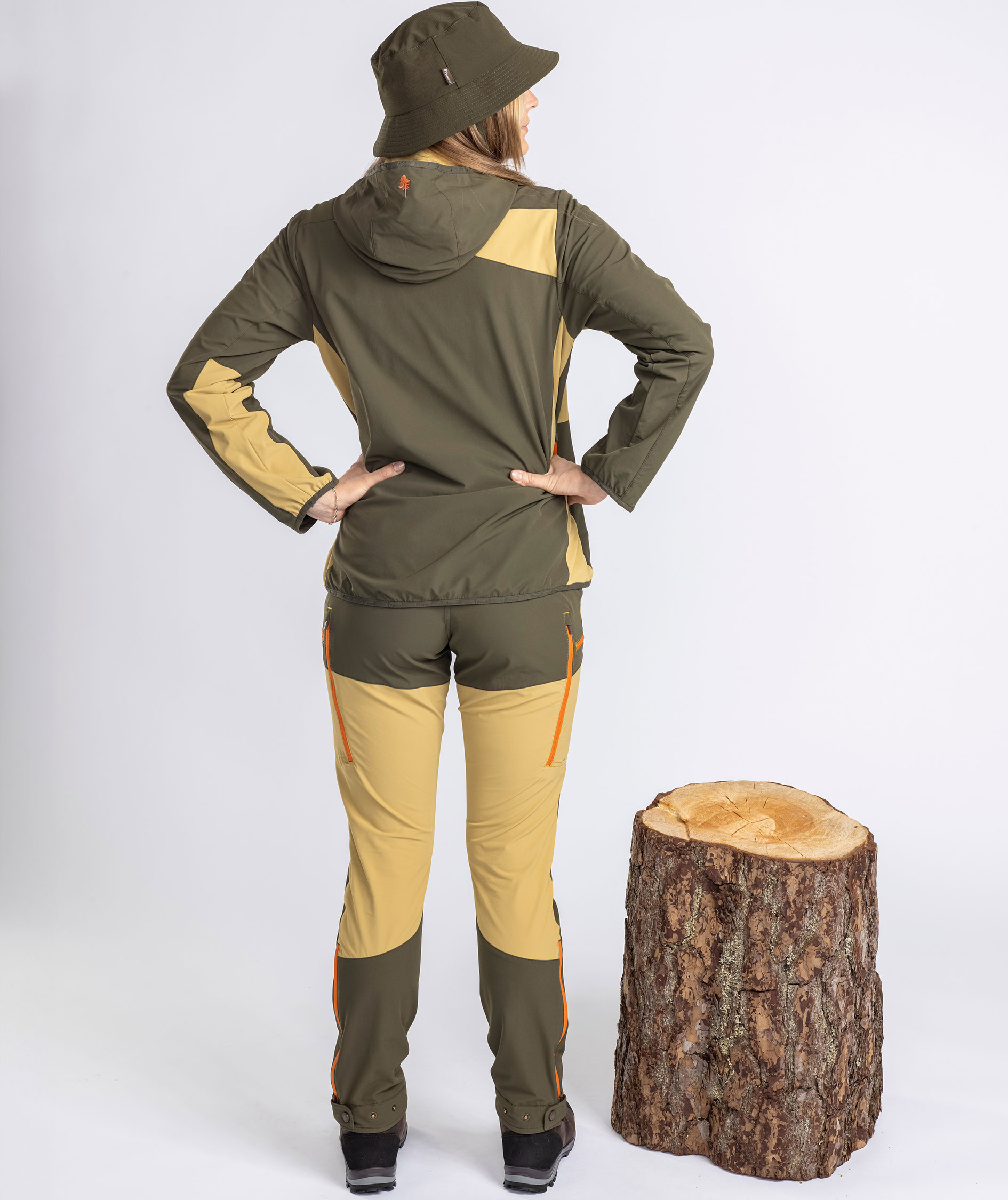 Pinewood&nbsp;Abisko Light damebukser, Golden Hay/Moss Green, large image number 4