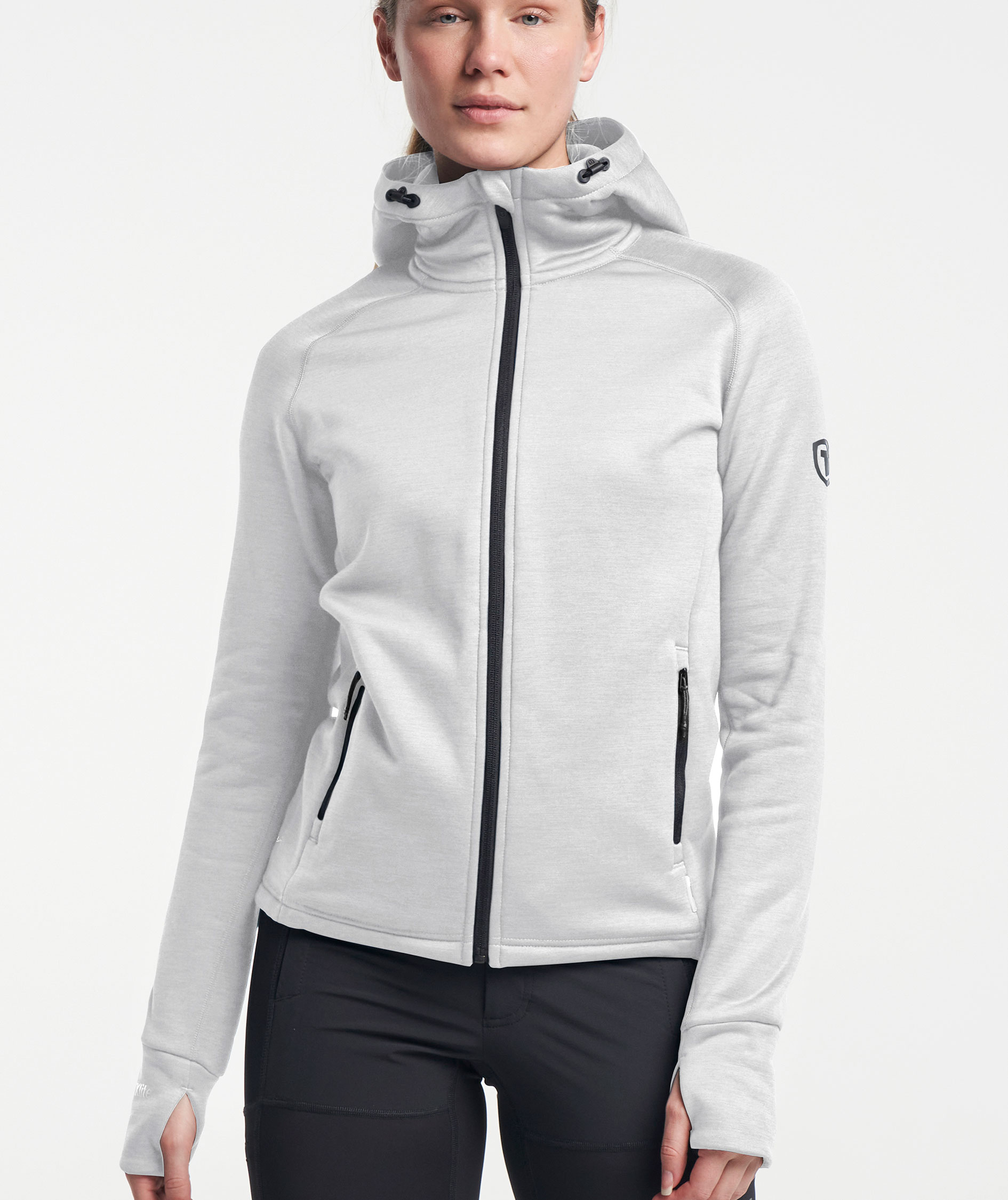 Tenson TXlite dame h&aelig;ttetr&oslash;je med lynl&aring;s, Light Grey, large image number 6