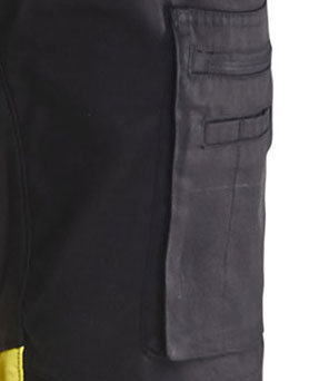 Bl&aring;kl&auml;der arbetsbyxa, Svart/Varselgul, large image number 3