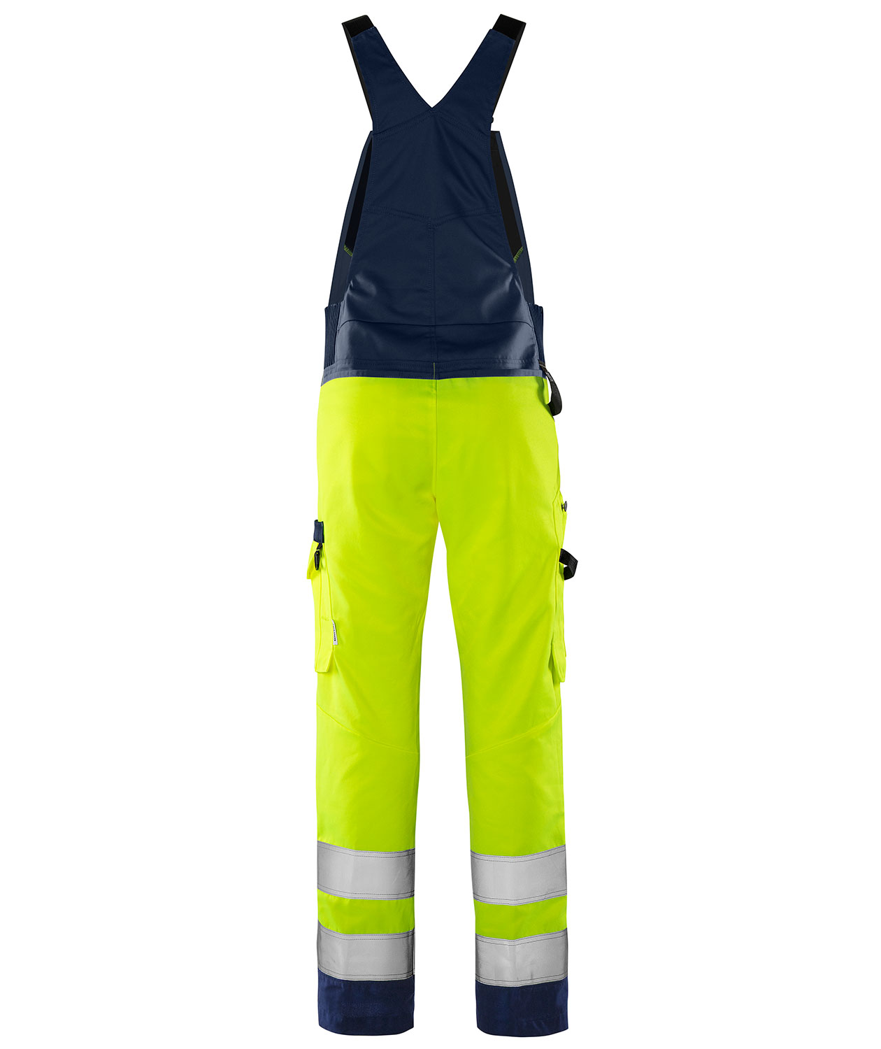 Fristads Green Latzhose 1030 GPLU, Hi-Vis gelb/marine, large image number 1