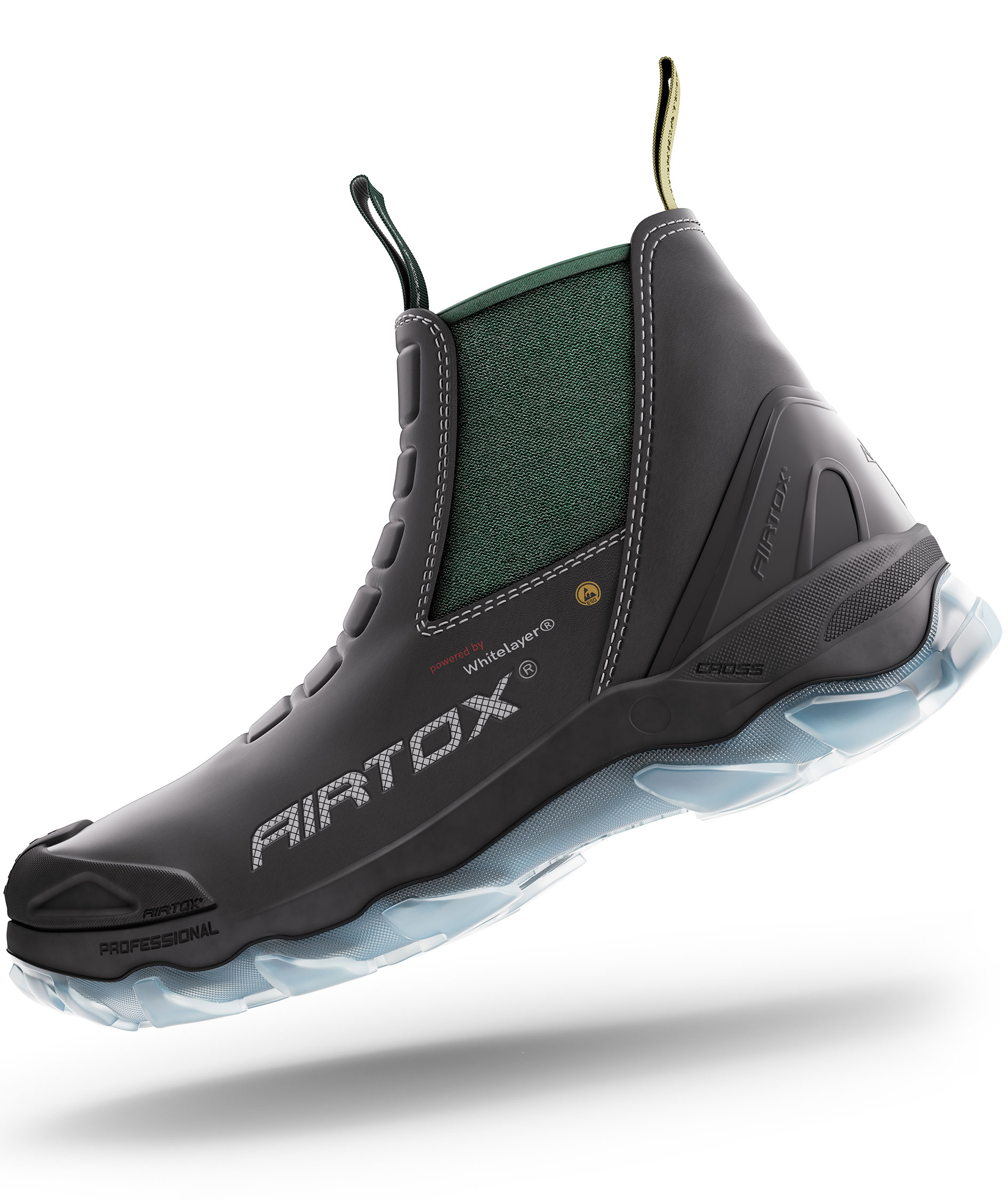 Airtox GLC sikkerhedsst&oslash;vletter S3, Sort/Gr&oslash;n, large image number 10