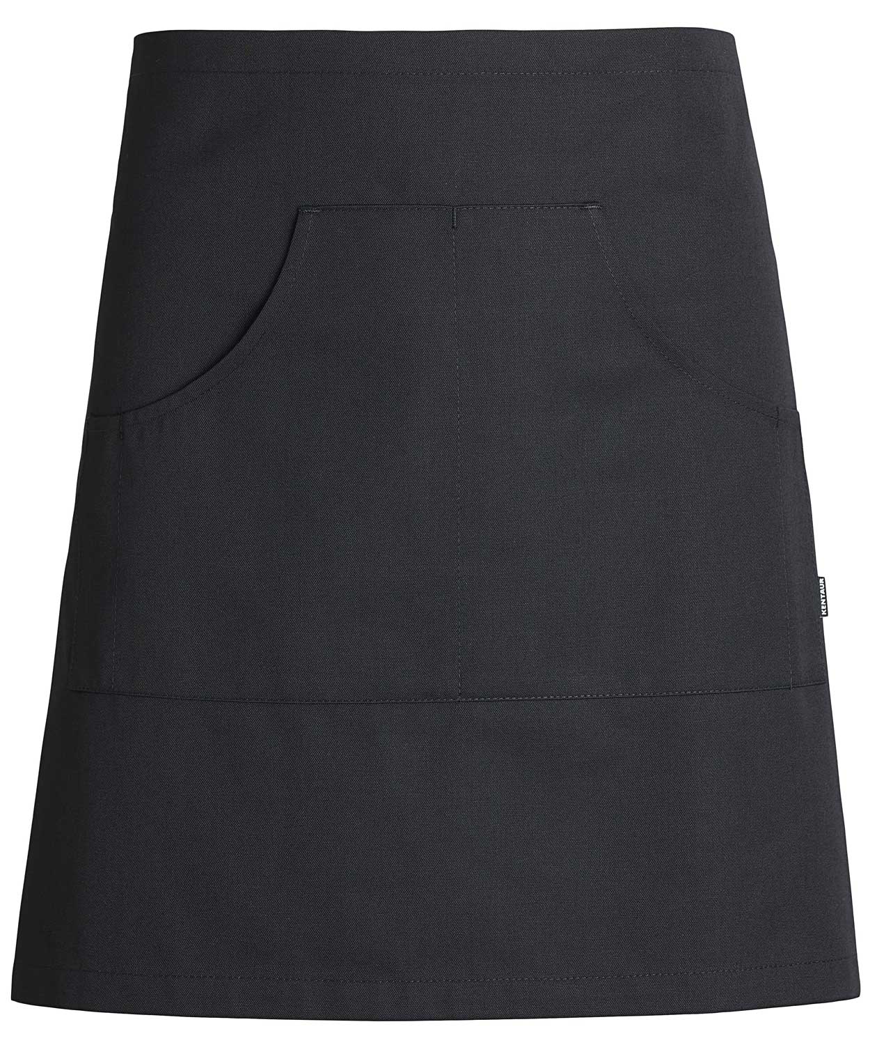Kentaur apron with pockets, Black, Black, swatch