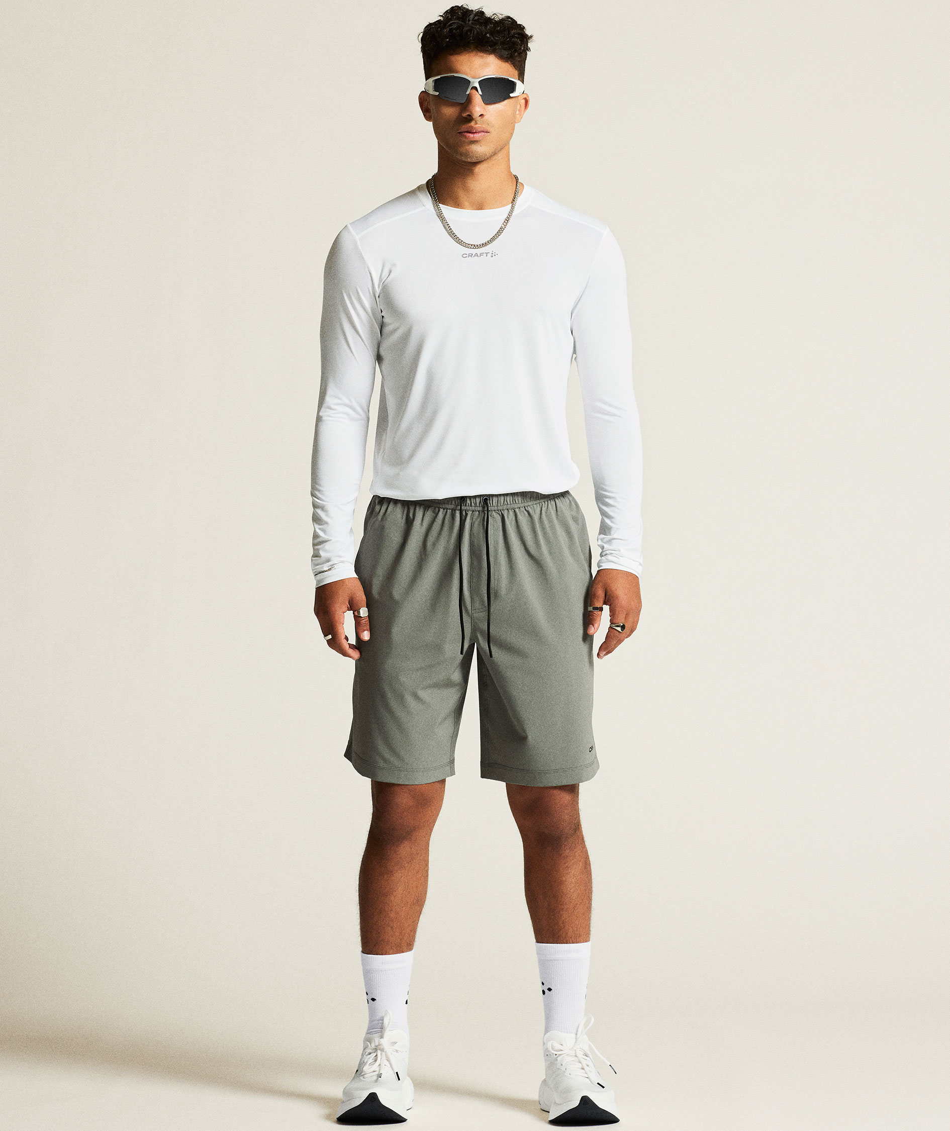 Craft ADV Essence l&aring;ng&auml;rmad T-shirt, White, large image number 9