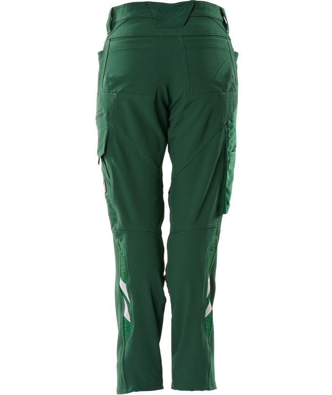 Mascot Accelerate diamond fit women's work trousers full stretch, Green, large image number 1
