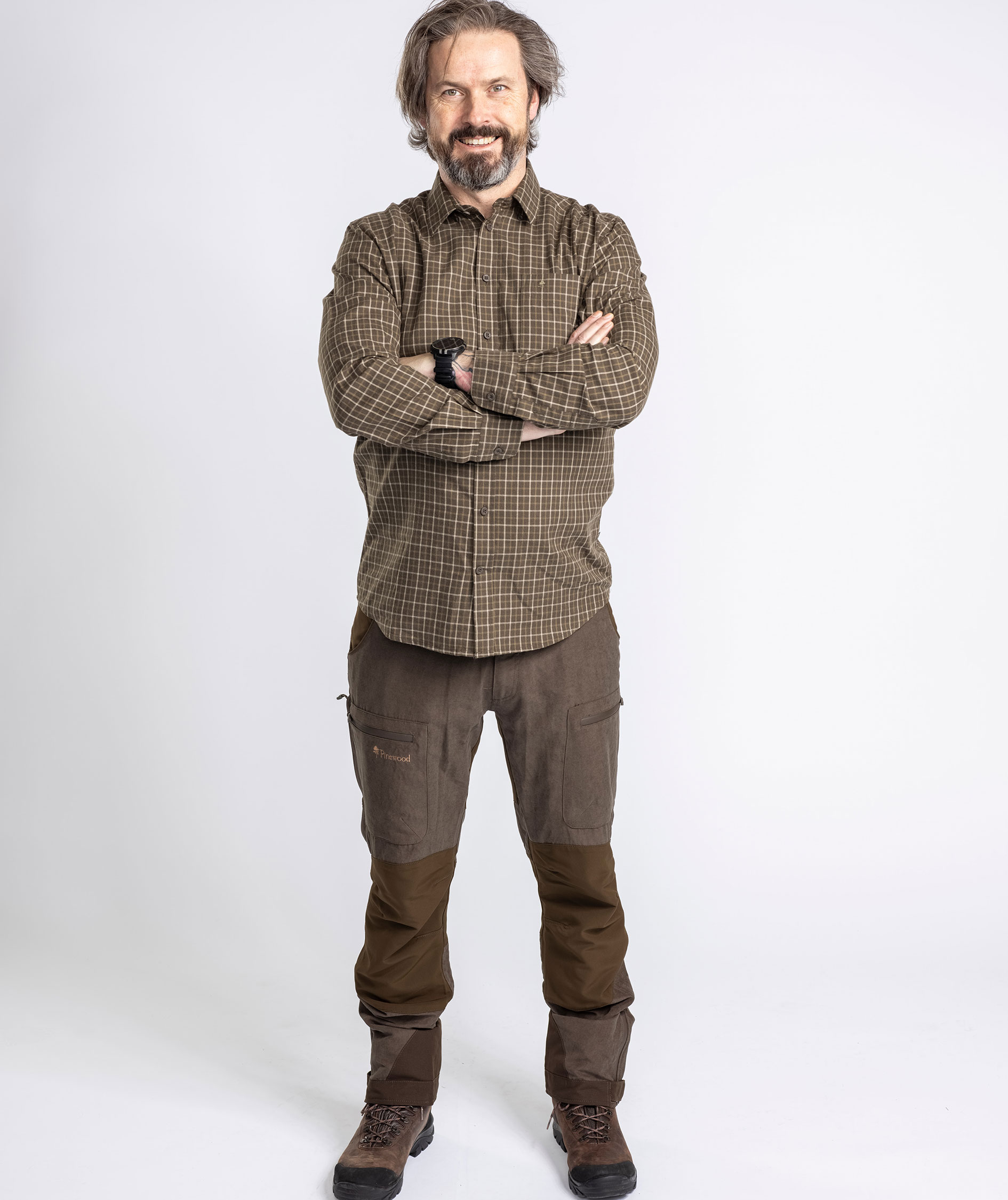 Pinewood Nydala Grouse skjorte, Moss green, large image number 4