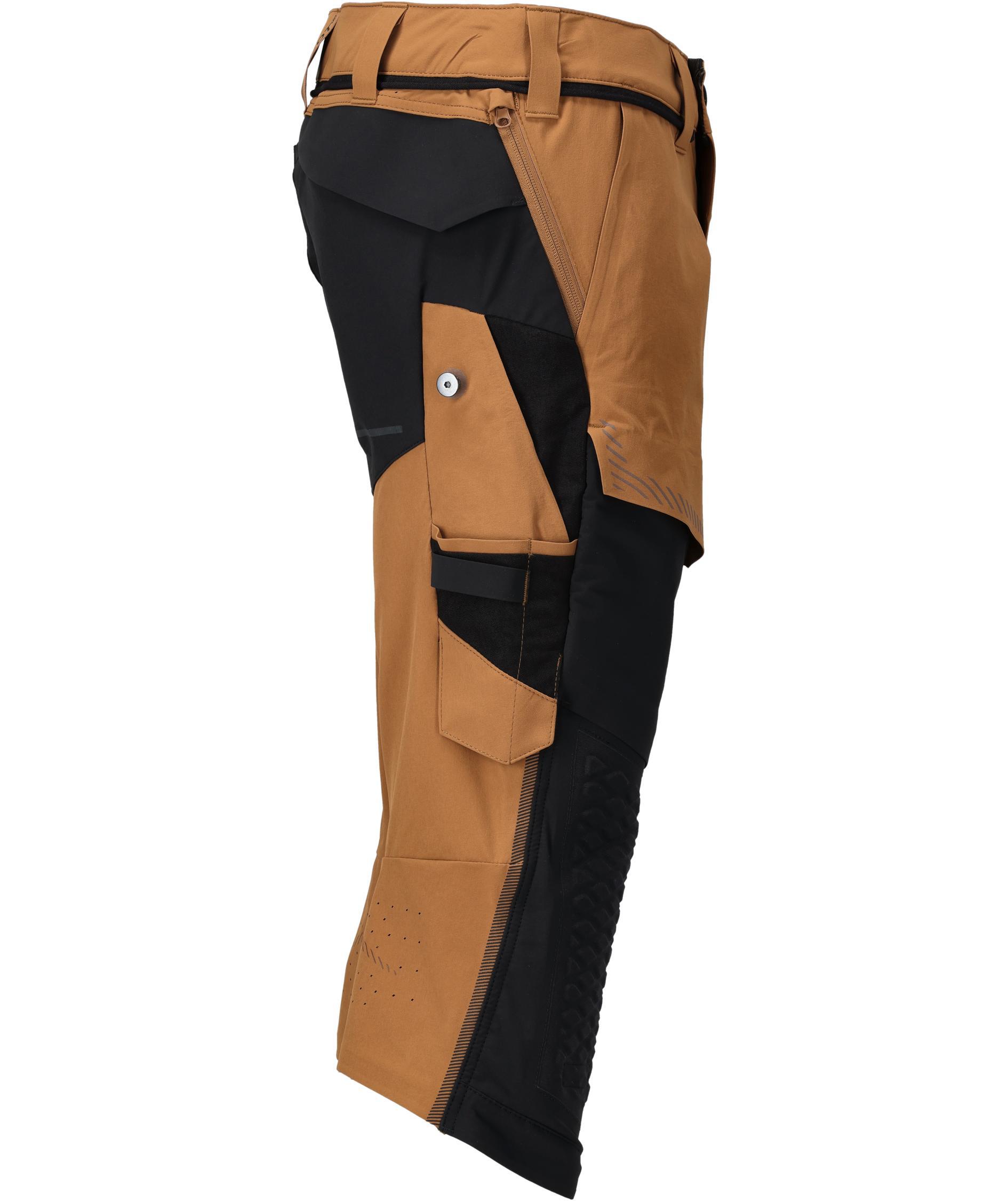 Mascot Customized arbeidsknickers full stretch, N&oslash;ttebrun/Svart, large image number 2