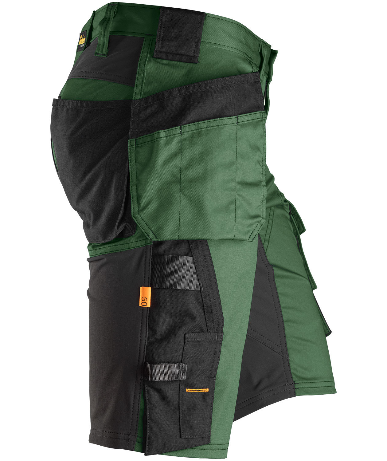 Snickers AllroundWork h&aring;ndverkershorts 6141, Skog gr&oslash;nn/svart, large image number 2
