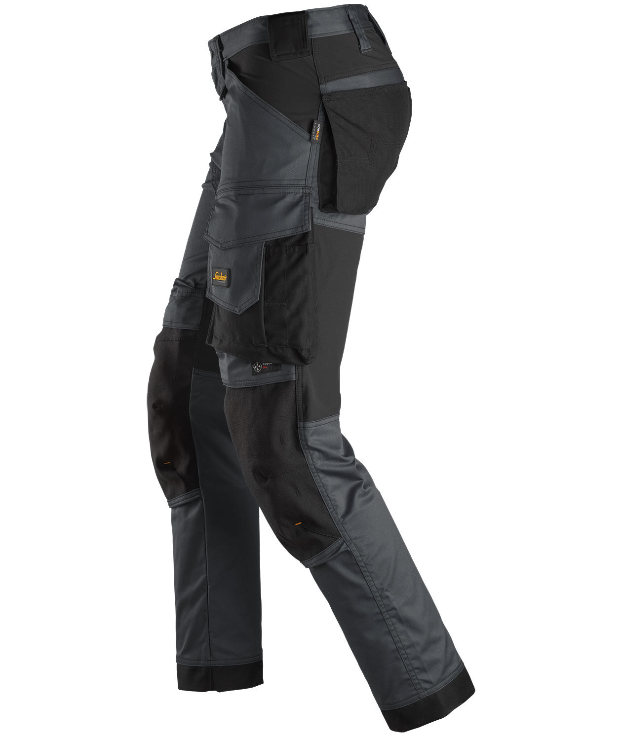 Snickers AllroundWork arbejdsbukser 6341, St&aring;lgr&aring;/Sort, large image number 3