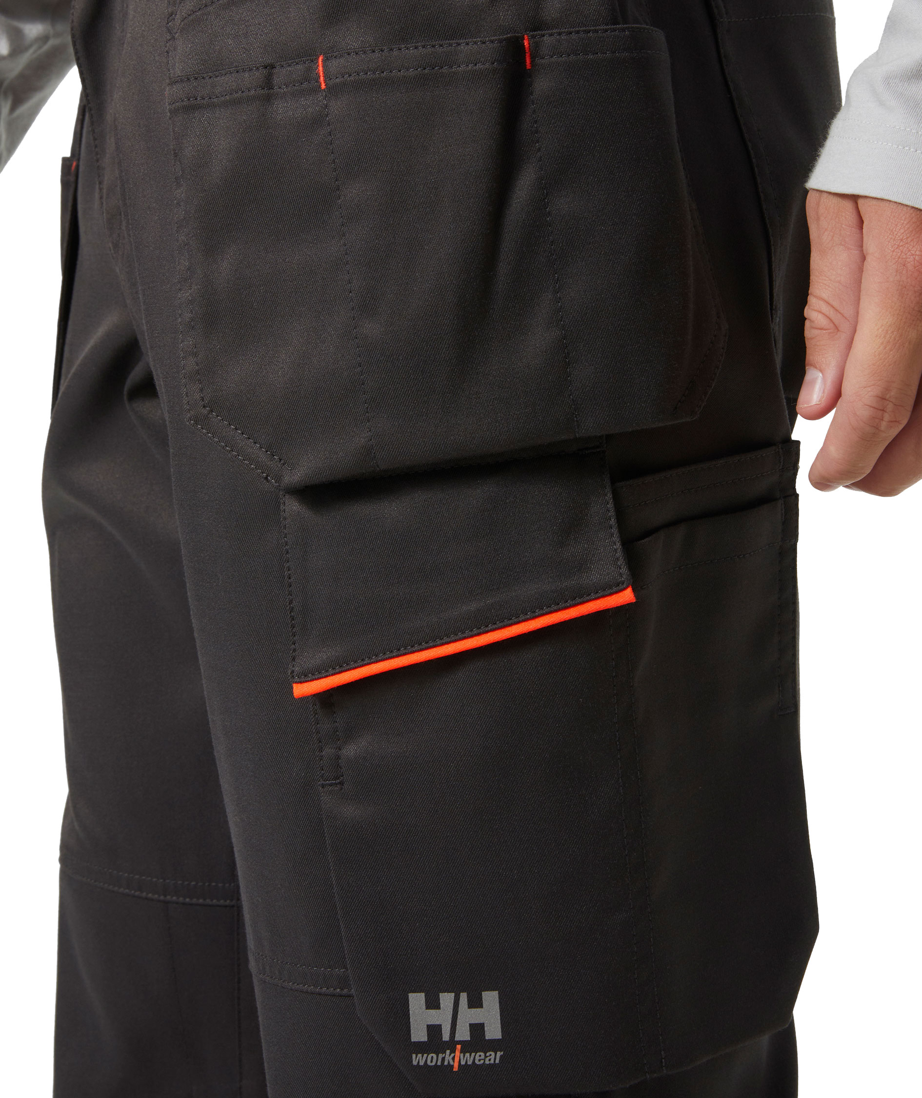 Helly Hansen UC-ME Handwerkerhose, Hi-Vis Rot/Ebony, large image number 3