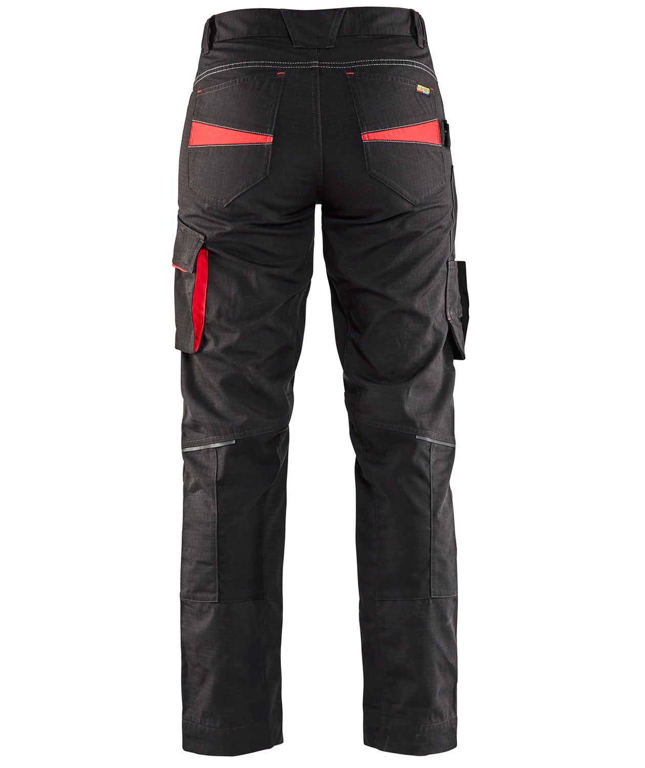 Bl&aring;kl&auml;der Unite arbetsbyxa dam, Svart/R&ouml;d