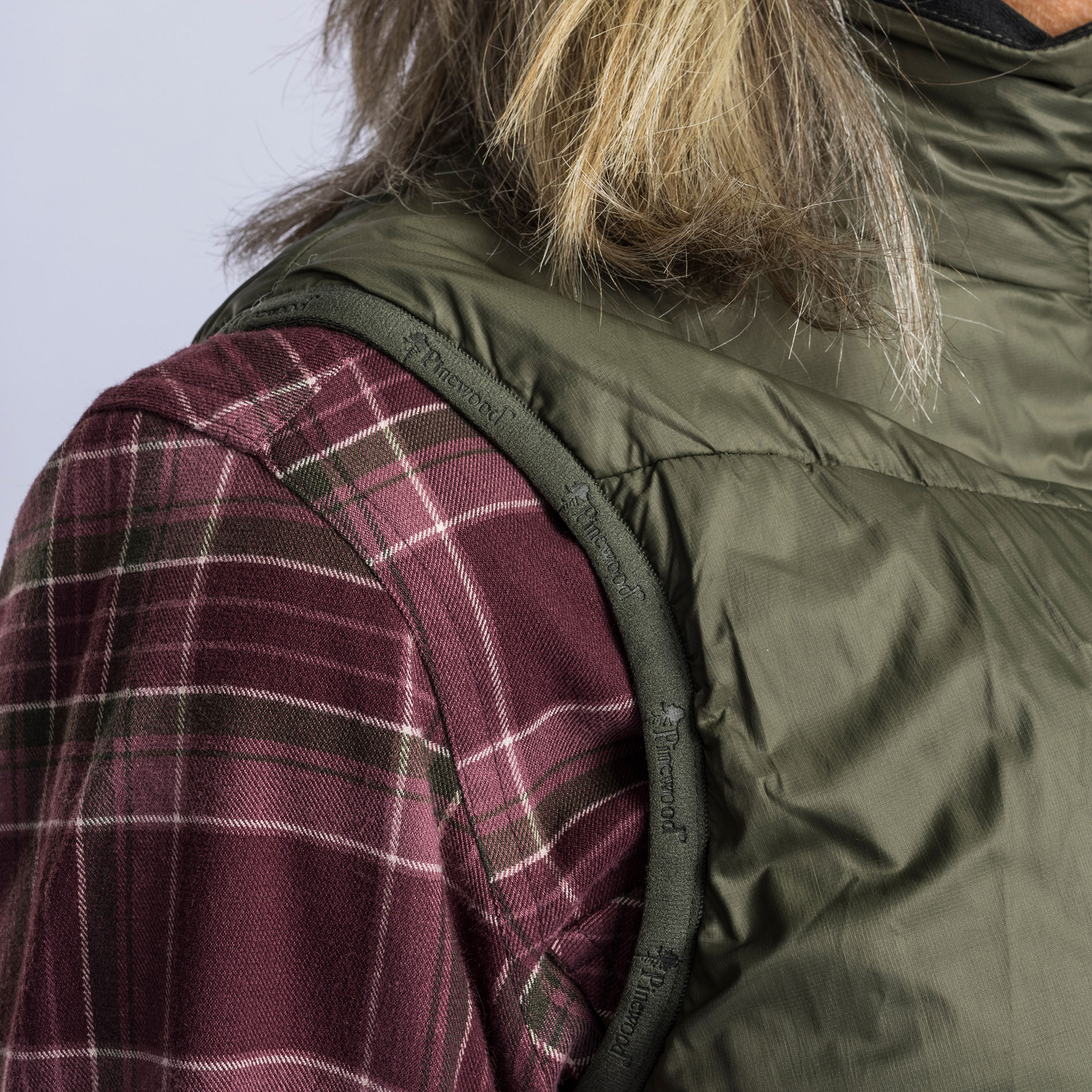 Pinewood Insulation damevest med uld, Moss green, large image number 6