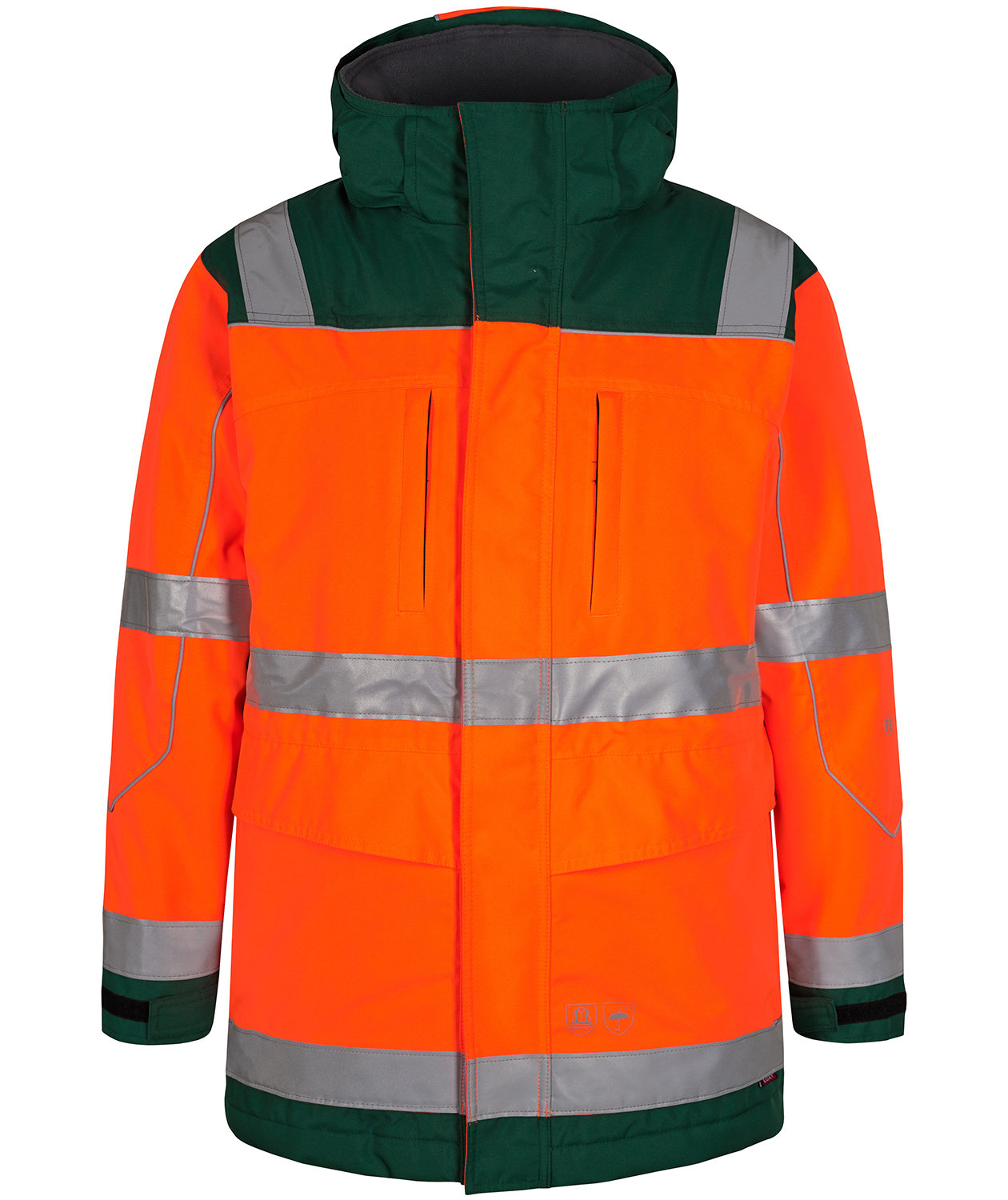 Engel vinter parkas, Varsel Orange/Gr&ouml;n