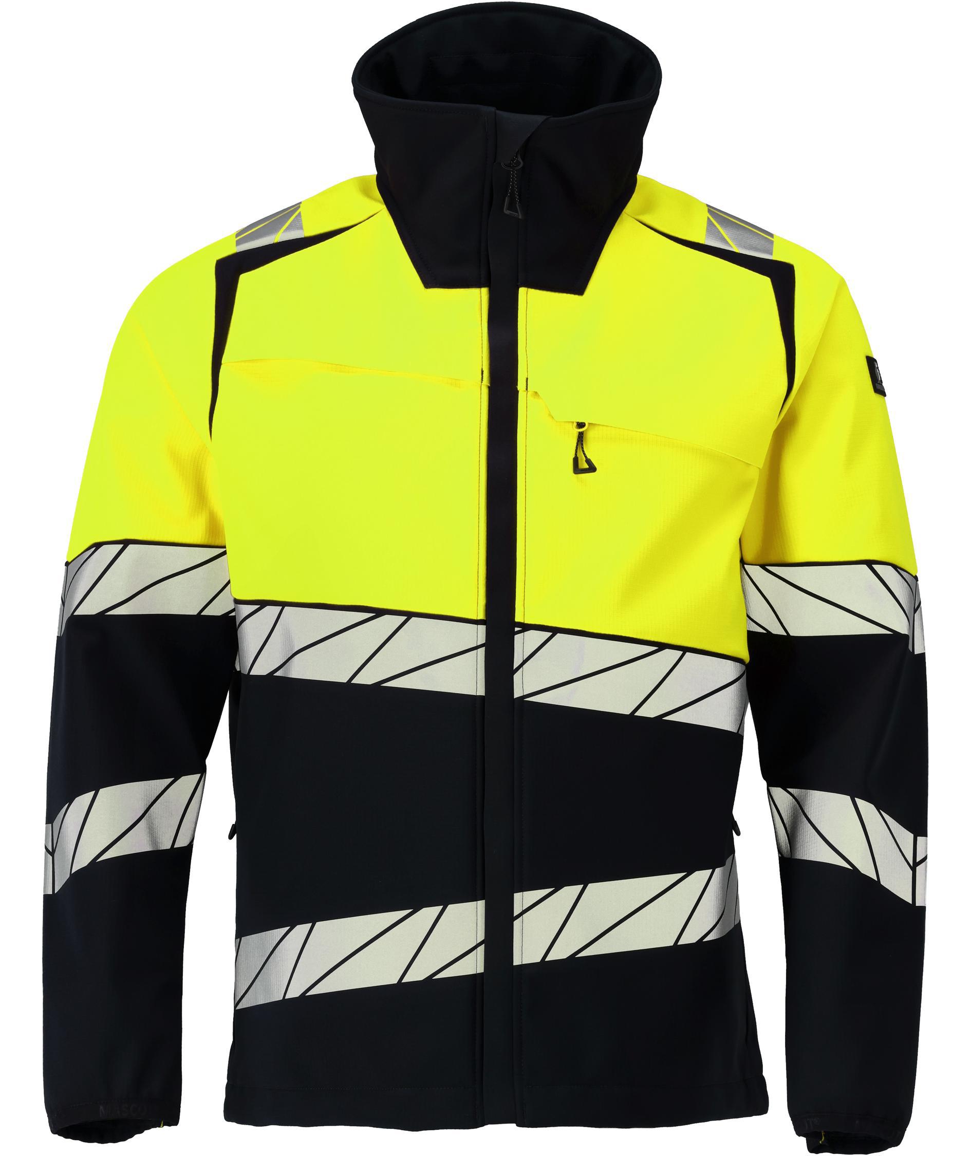 Mascot Accelerate Safe softshelljakke, Svart/Hi-Vis Gul
