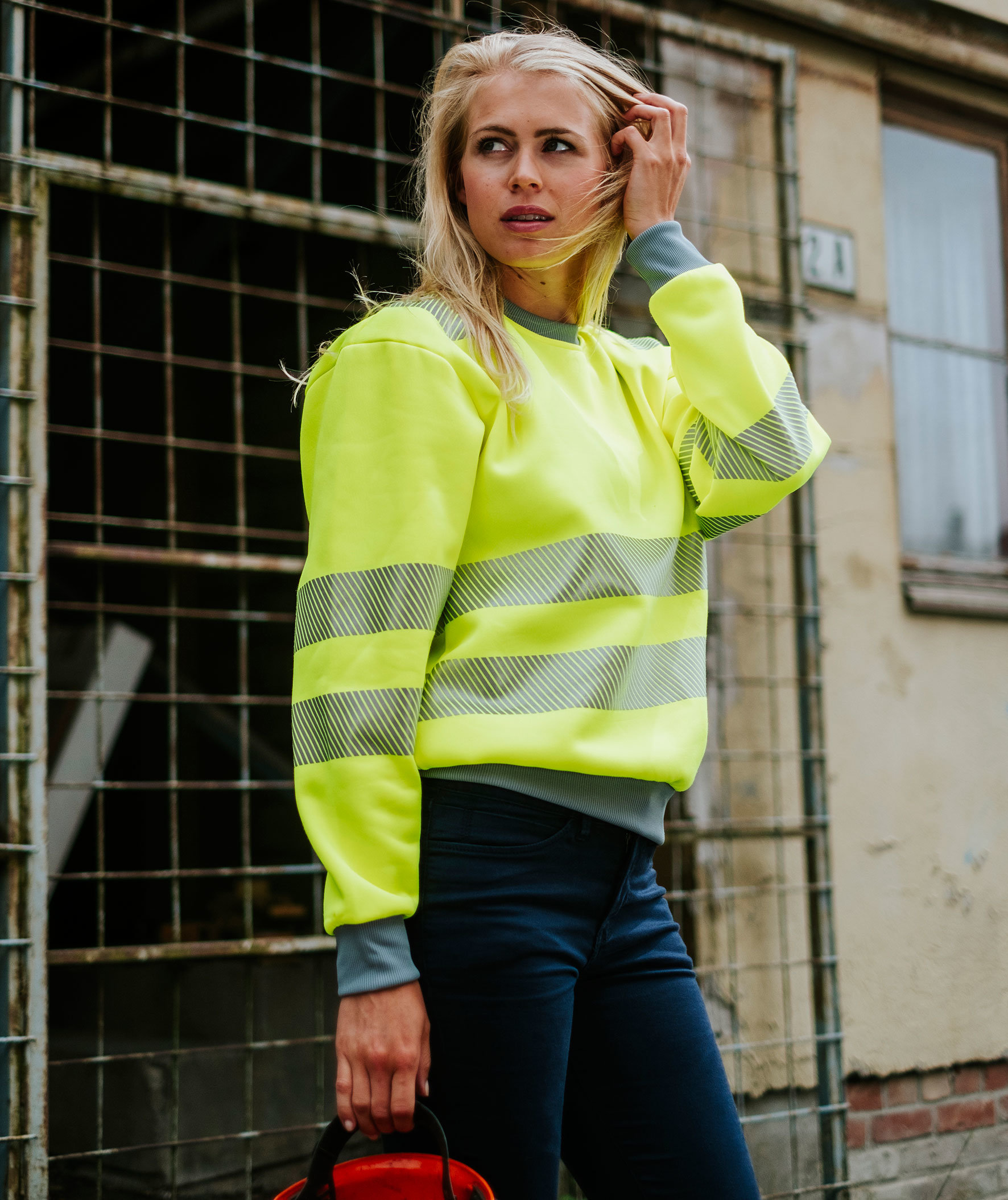 YOU Trelleborg  sweatshirt with reflectors, Hi-Vis Yellow, large image number 3