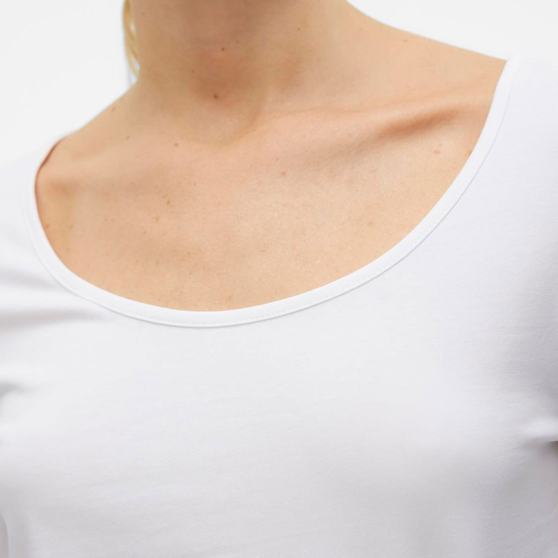 Vero Moda VMMAXI MY SOFT l&aring;ng&auml;rmad T-shirt dam, Bright White, large image number 4